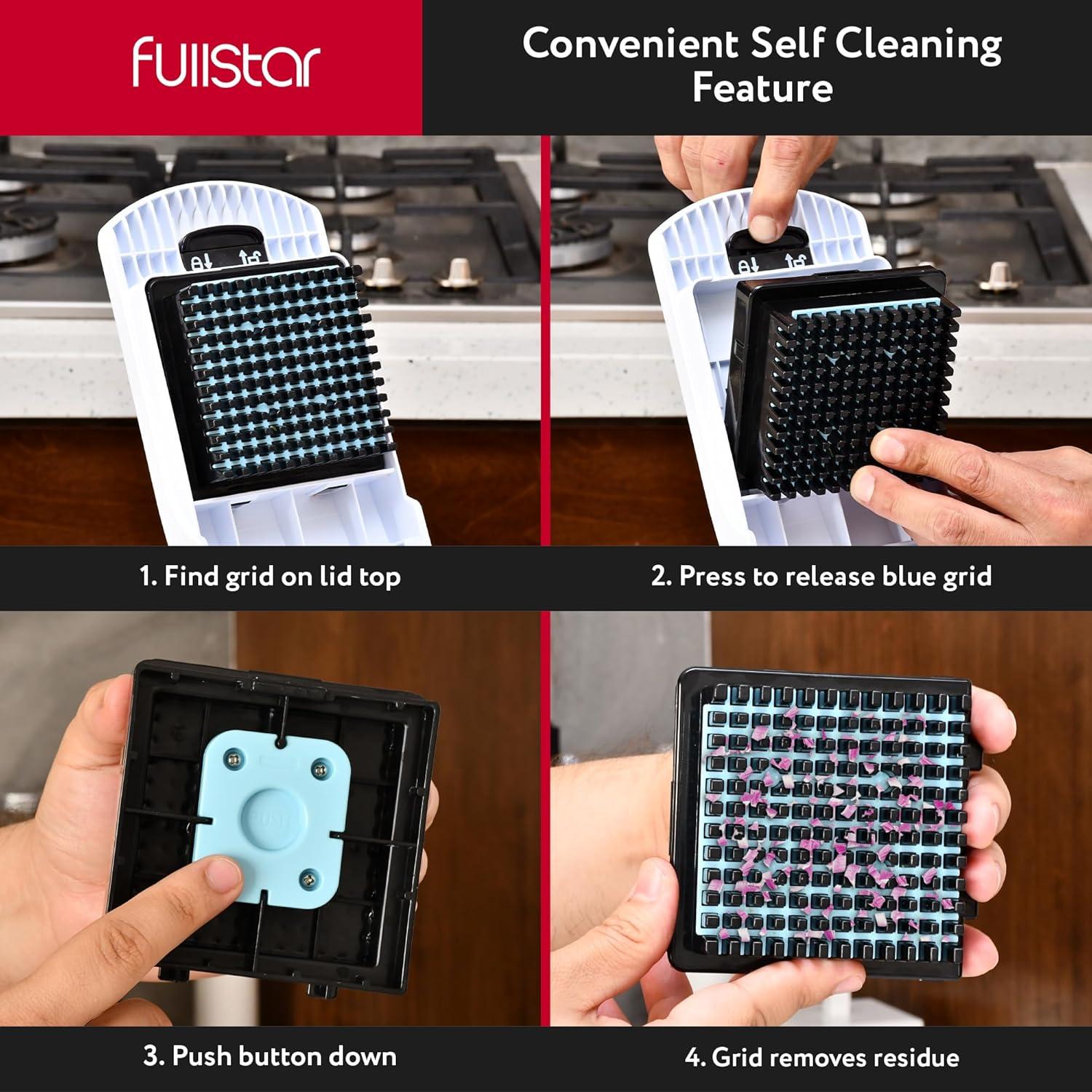 Picador de Verduras Fullstar 12-en-1 con Contenedor Blanco/Negro