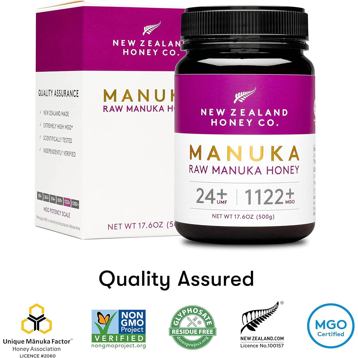 Miel Cruda de Manuka UMF 24+ MGO 1122+ New Zealand Honey 500g