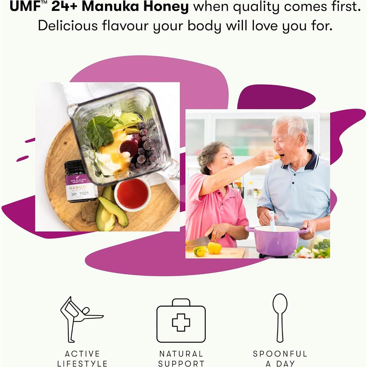 Miel Cruda de Manuka UMF 24+ MGO 1122+ New Zealand Honey 500g