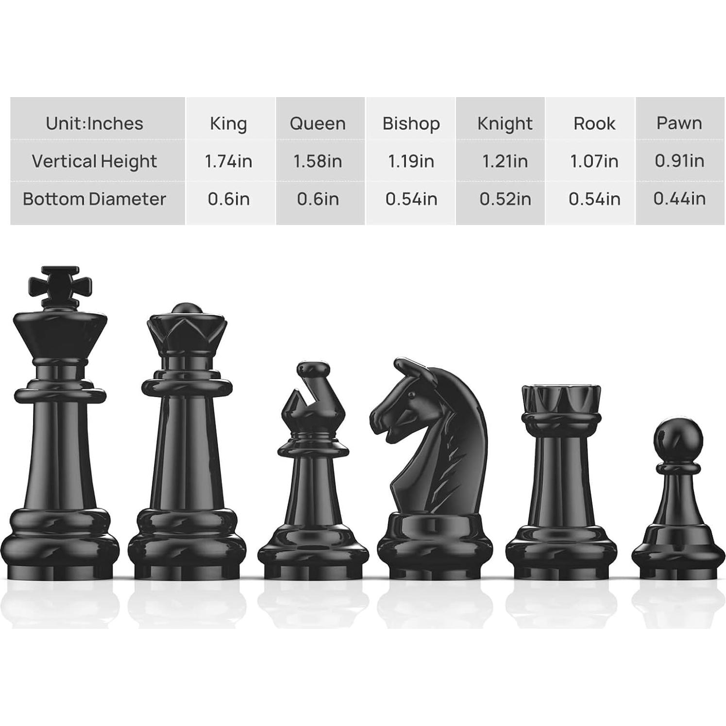 Juego de Ajedrez de Viaje FanVince Magnético Plegable 24 cm