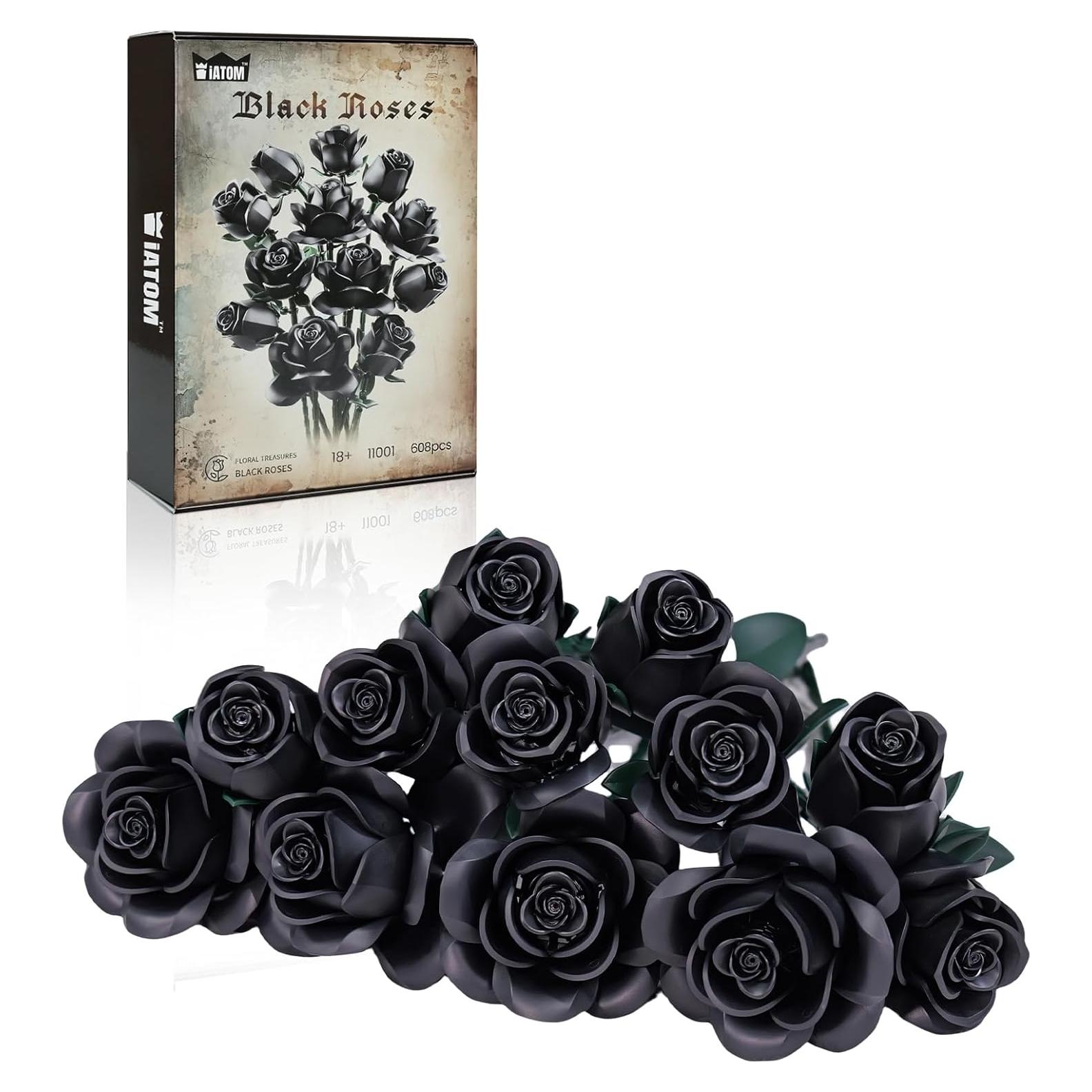 Ramo de Rosas Negras iATOM 608PCS Decoración Floral