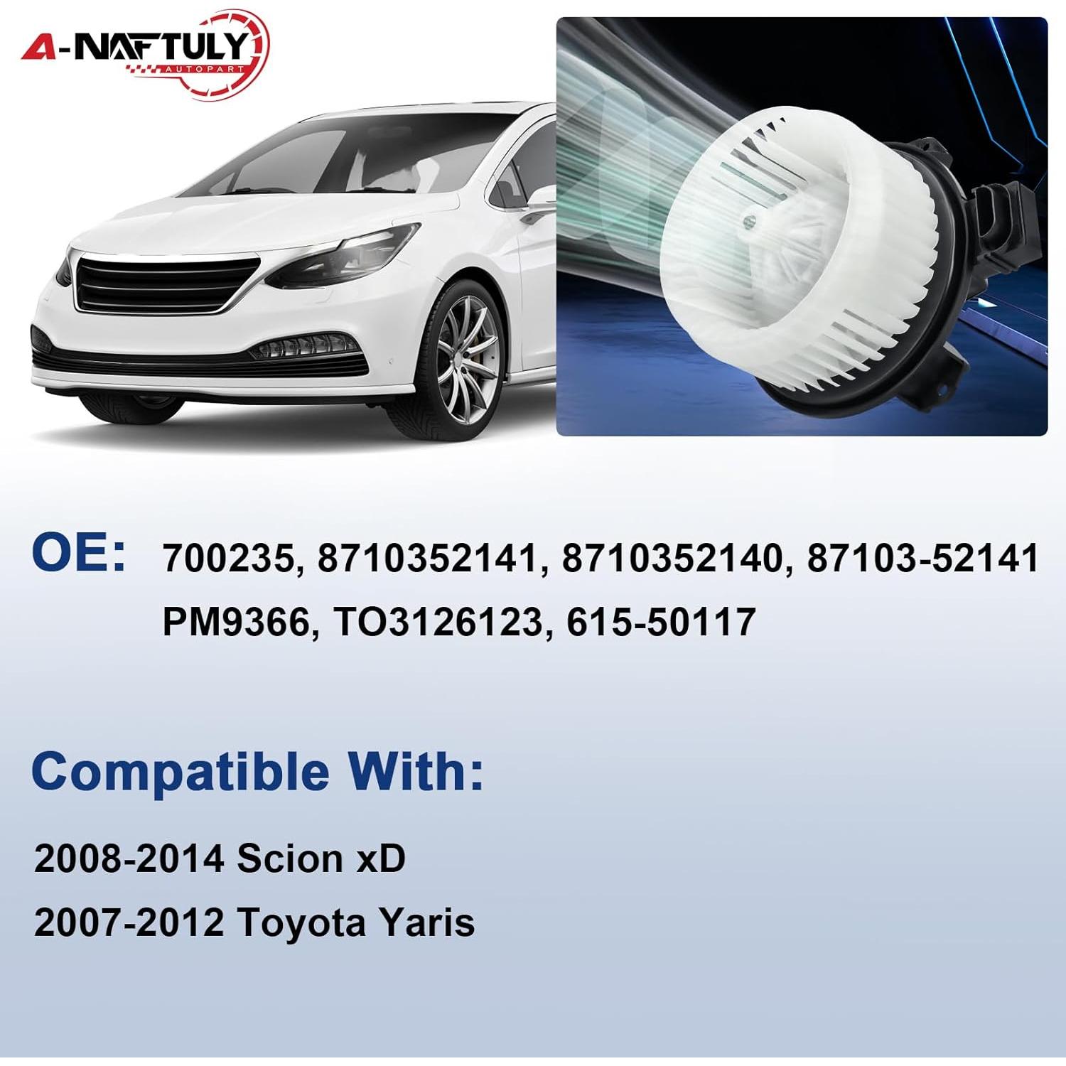 Motor de Soplador A/C A-NAFTULY para Toyota Yaris 2007-2012