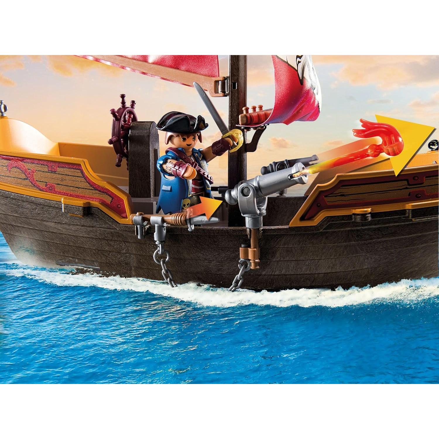 Barco Pirata Playmobil 71418 con 101 Accesorios
