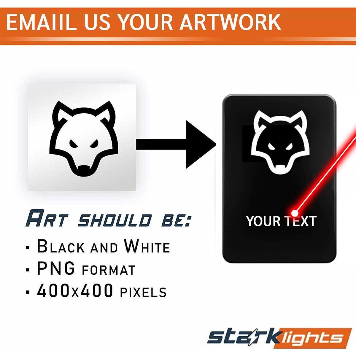 Interruptor de Empuje Retroiluminado Toyota - Naranja - 5.08 cm