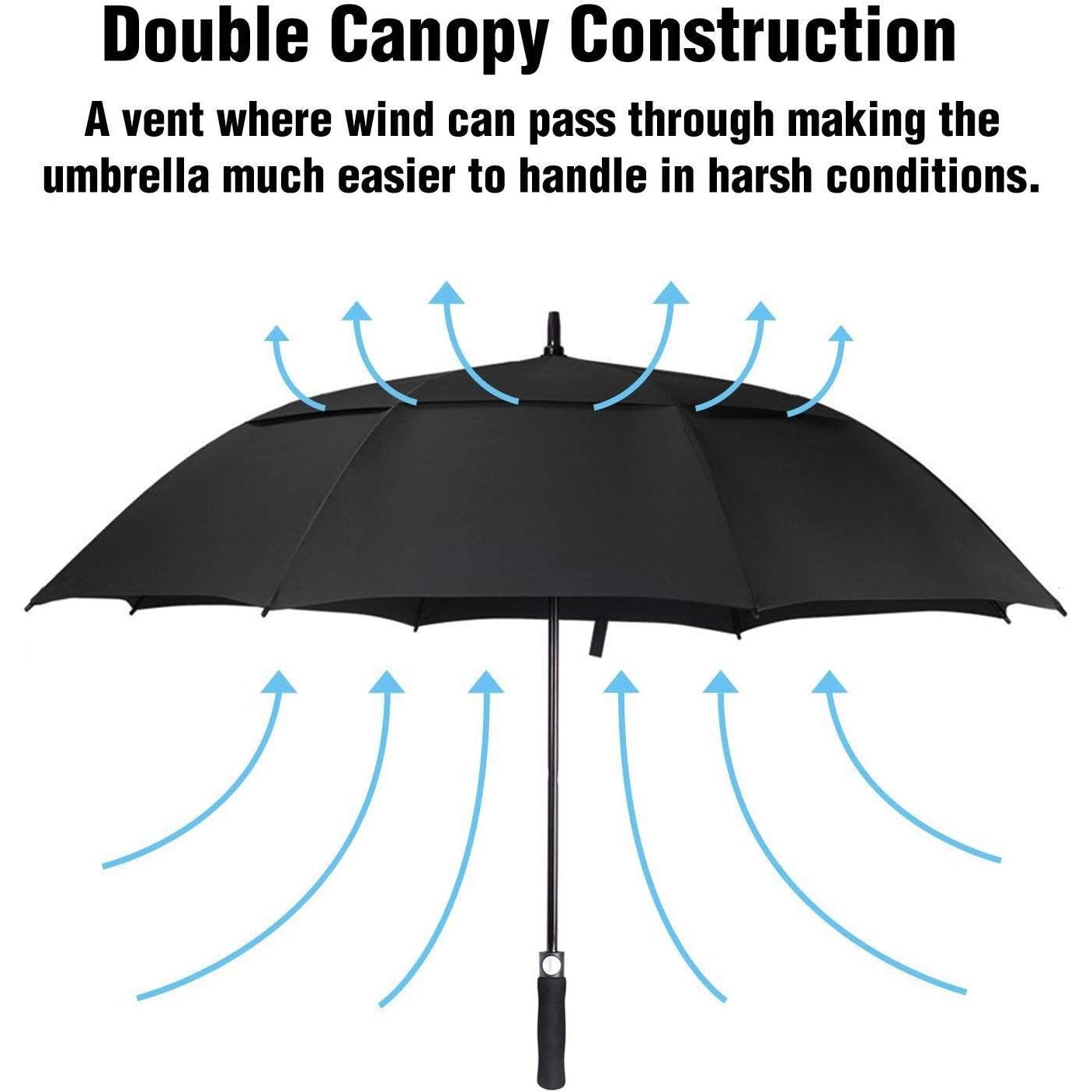Paraguas de Golf CaseBank 62 Pulgadas Automático Ventilado