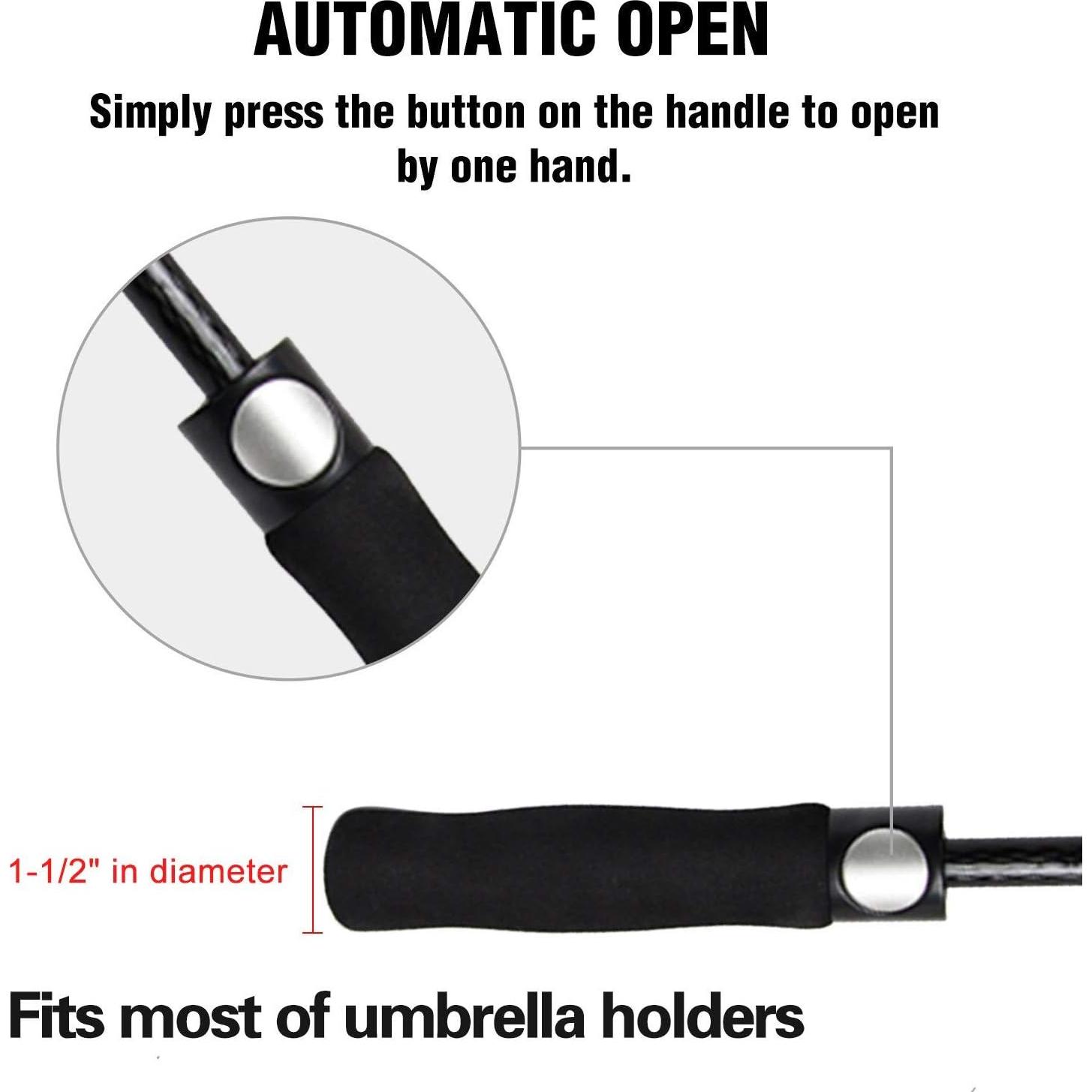 Paraguas de Golf CaseBank 62 Pulgadas Automático Ventilado