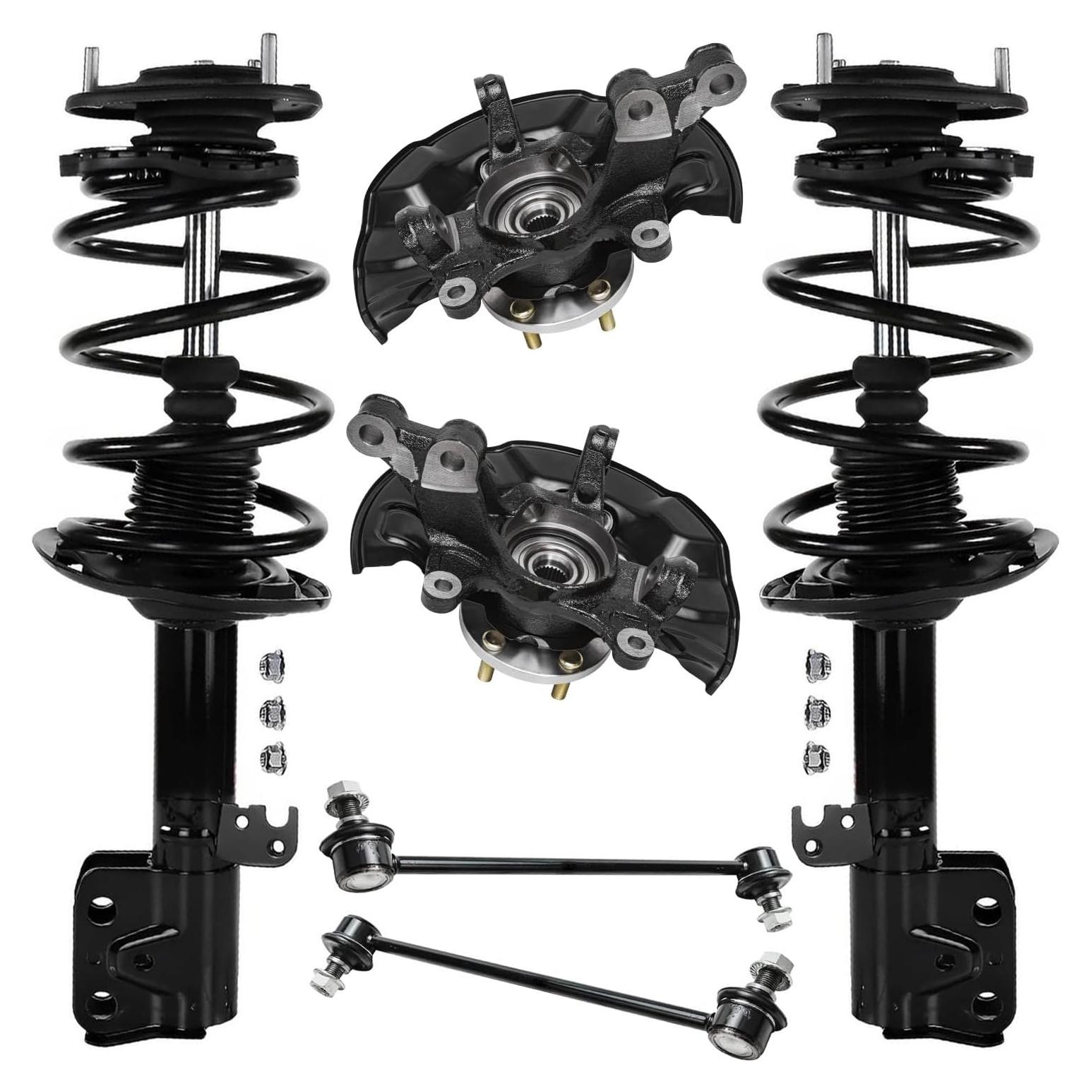 Kit 6 Piezas Muñones Dirección + Amortiguadores Toyota Corolla