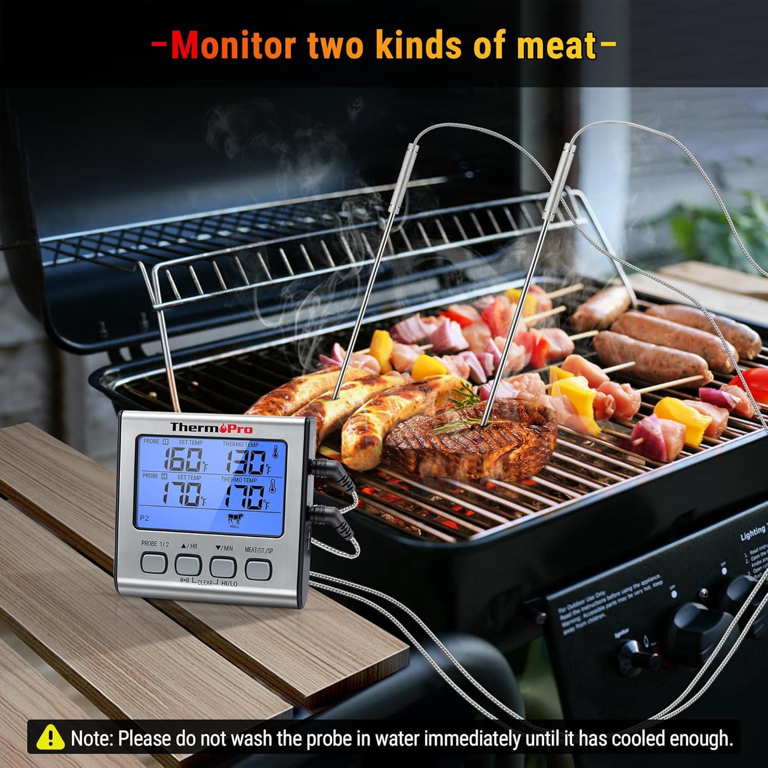 Termómetro Digital de Cocina ThermoPro TP17 Doble Sonda LCD
