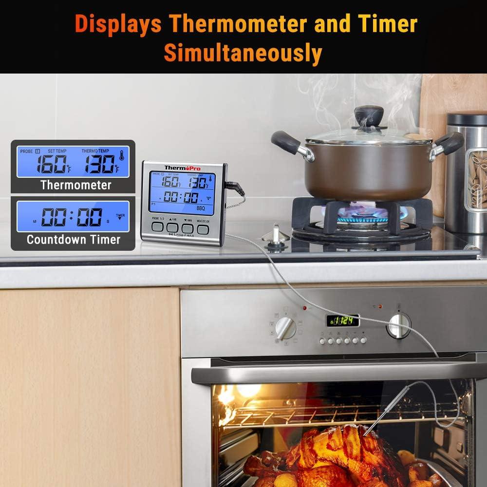 Termómetro Digital de Cocina ThermoPro TP17 Doble Sonda LCD