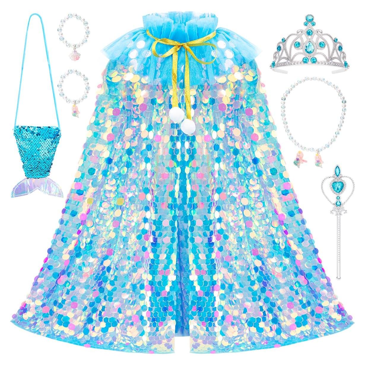 Disfraz de Princesa Meland para Niñas 3-8 Años con Capa