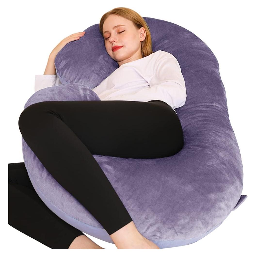 Almohada de Embarazo Chilling Home 140x66 cm Gris Cuerpo Completo