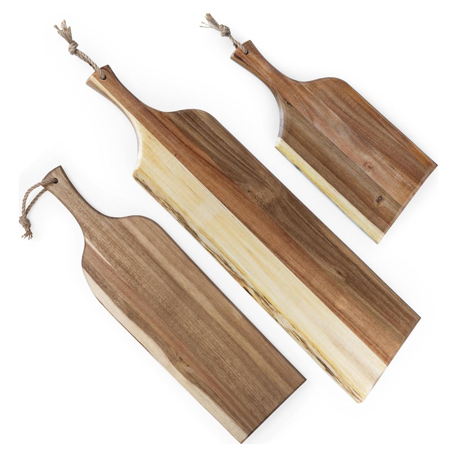 Set de 3 Tablas de Charcutería Artesanales Picnic Time Acacia