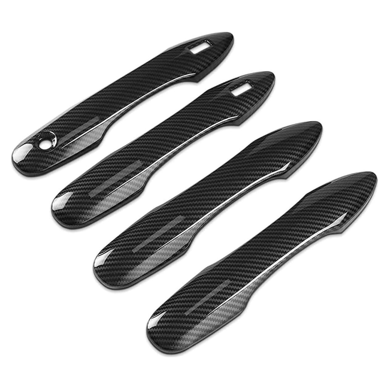 Cubierta Manija Puerta Auto DLOVEG Fibra Carbono Toyota 2018-2025