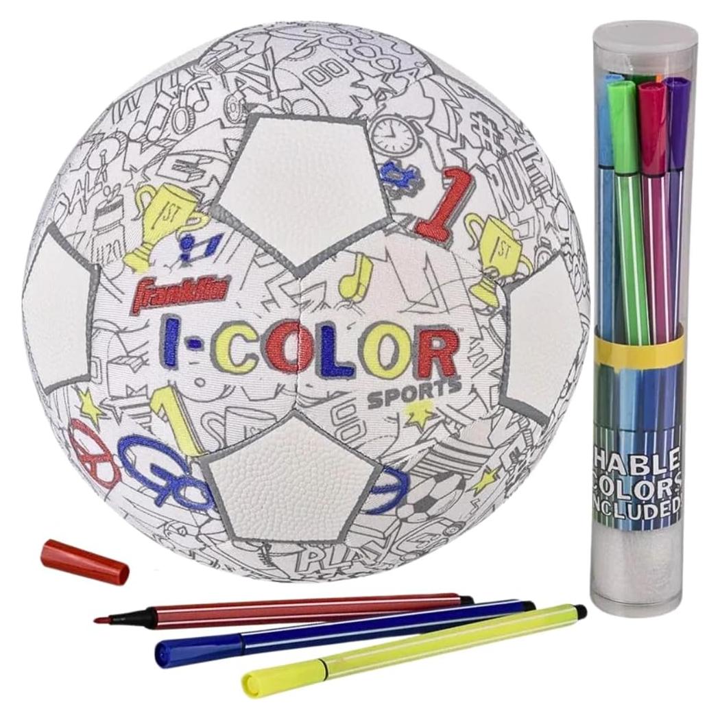 Balón Mini de Fútbol Franklin Sports con Marcadores 20 cm