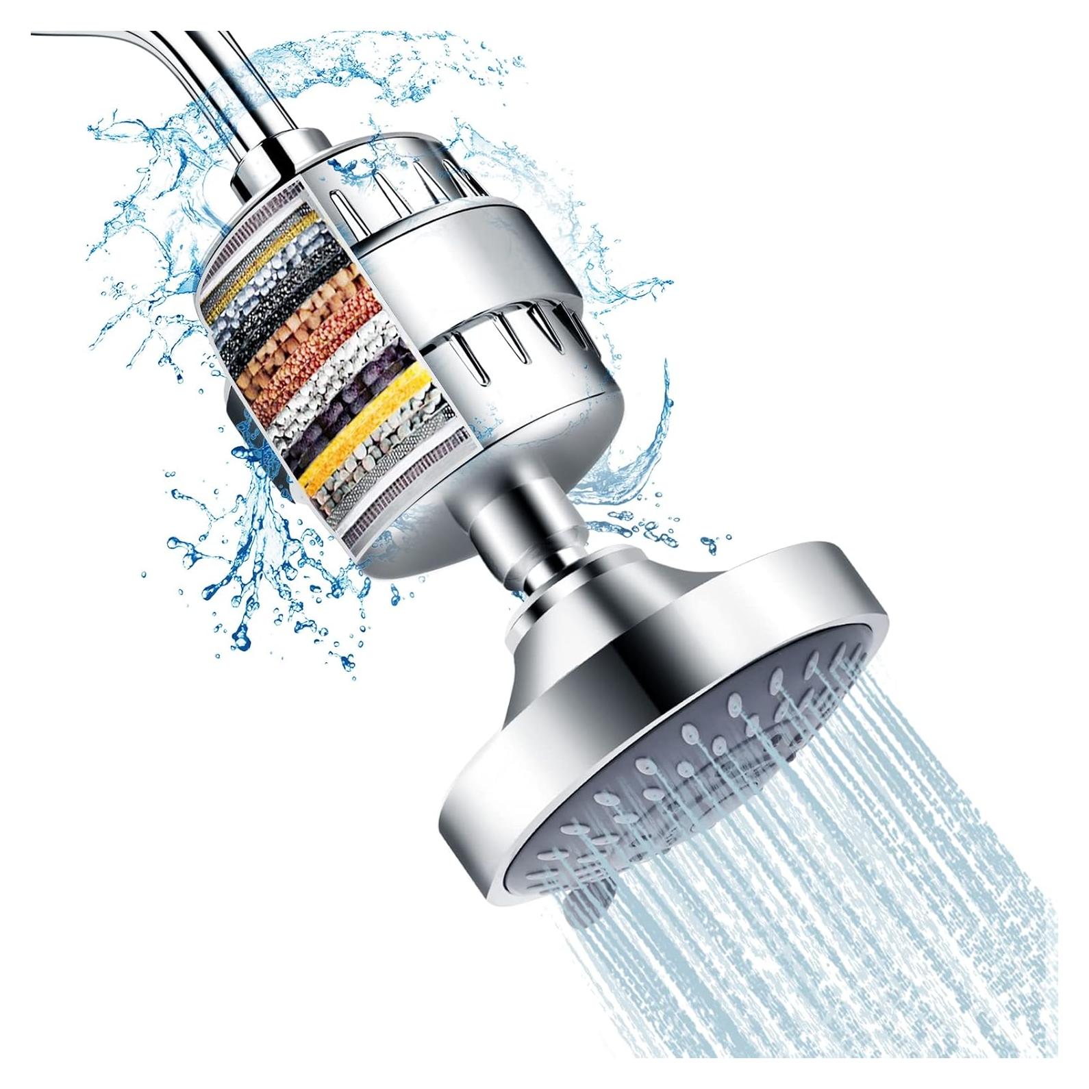 Cabezal de Ducha Filtrado FEELSO 5 Modos 10.16 cm Cromo