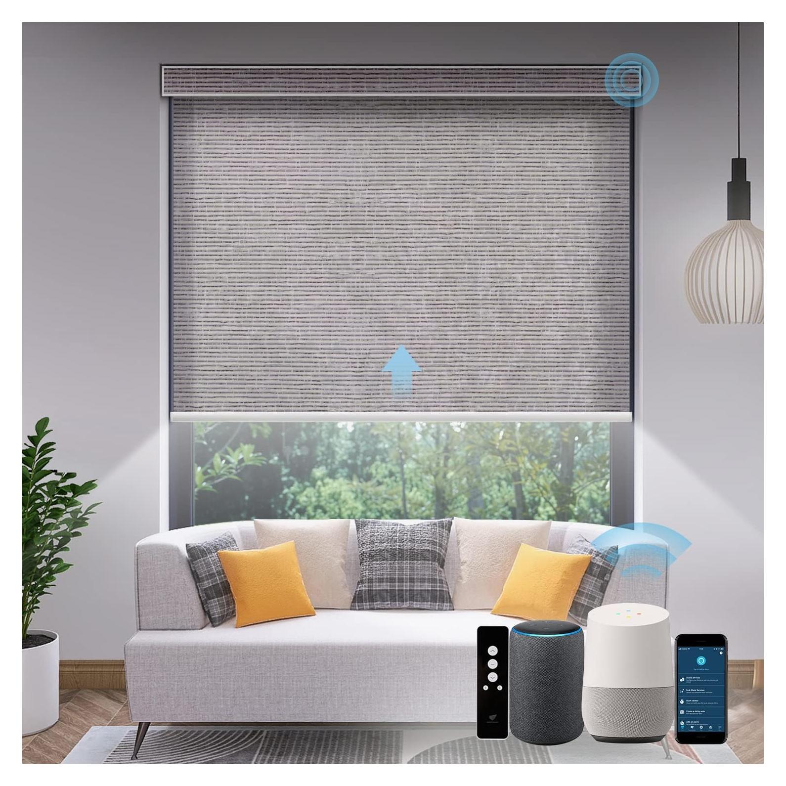 Persianas motorizadas SmartWings 70% oscurecimiento gris roca