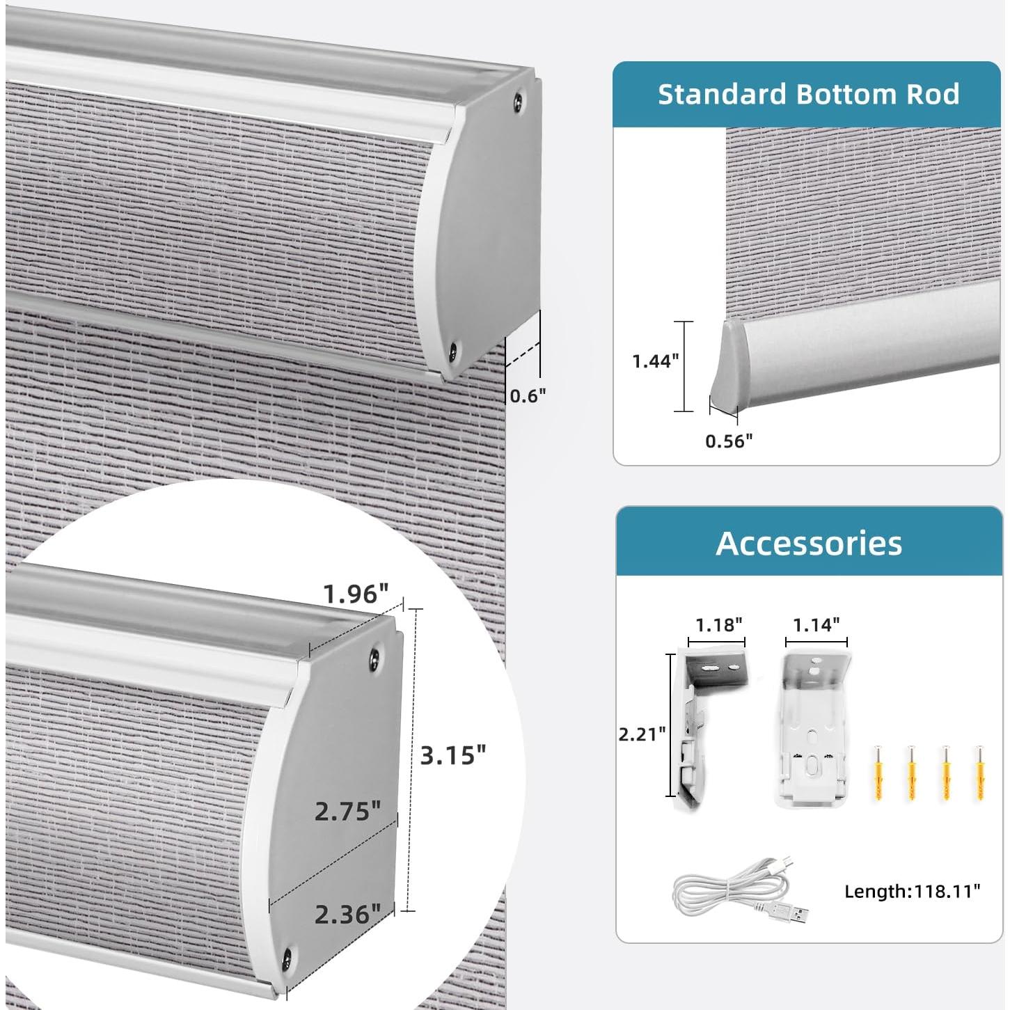 Persianas motorizadas SmartWings 70% oscurecimiento gris roca