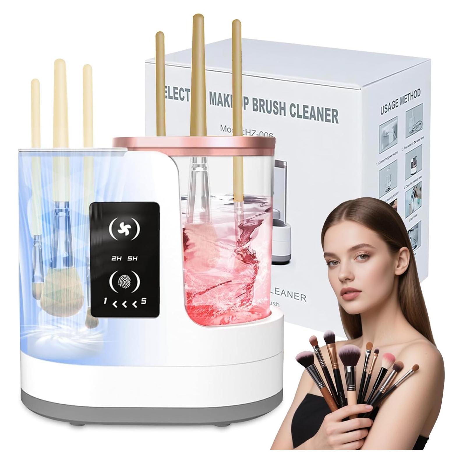 Limpiador de Brochas de Maquillaje Eléctrico CreaCare 3 en 1