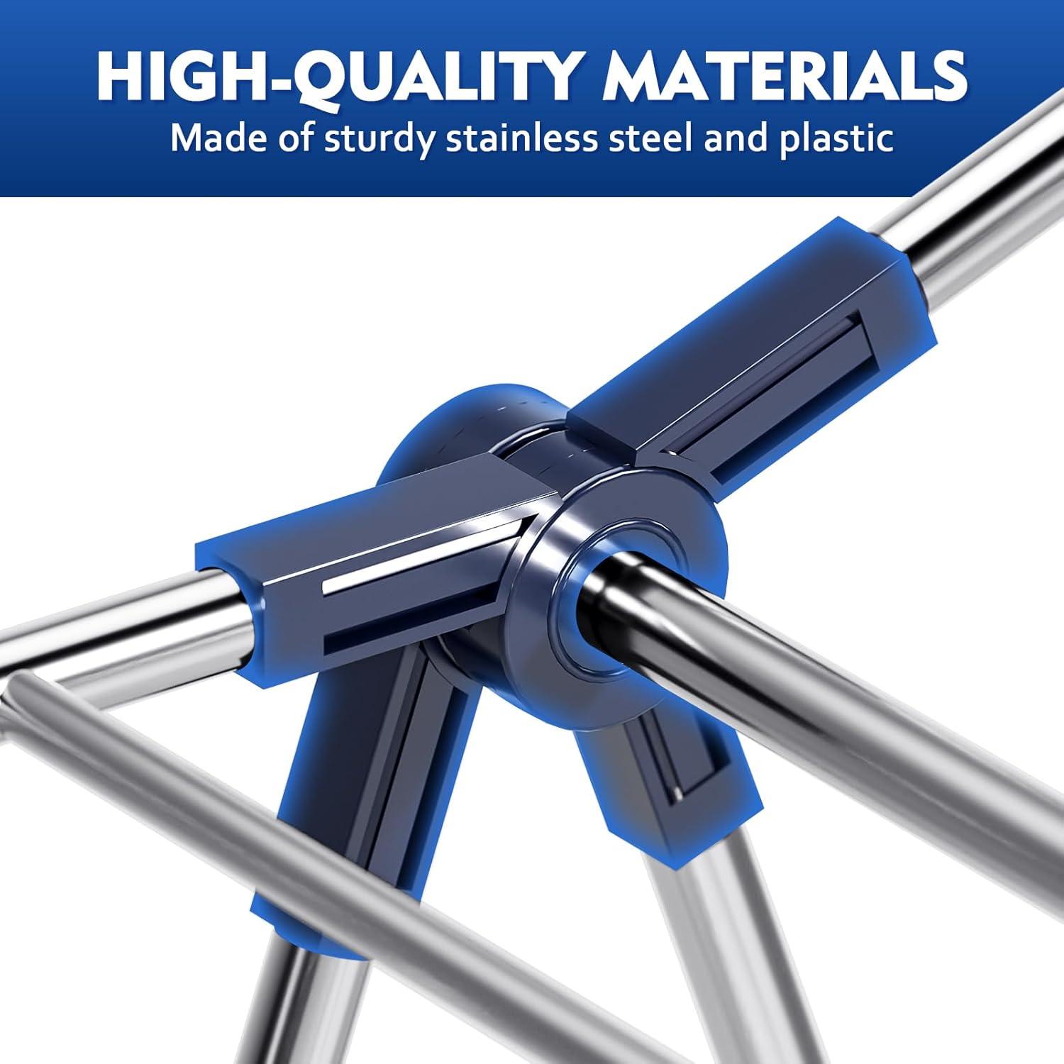 Perchero Plegable APEXCHASER Ajustable para Secar Ropa 143 cm