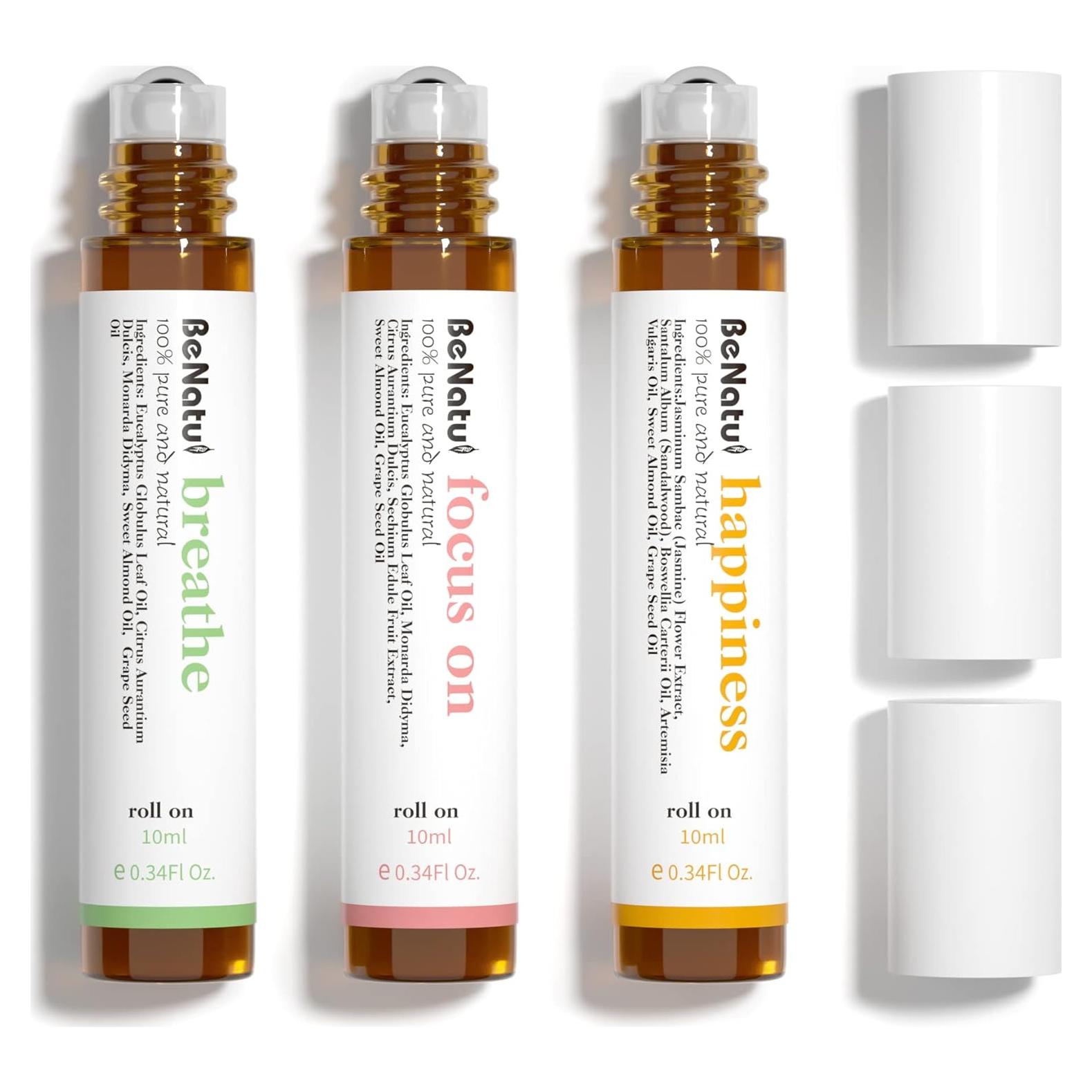 Conjunto de Aceites Esenciales Benatu - Aromaterapia Natural 3x10ml