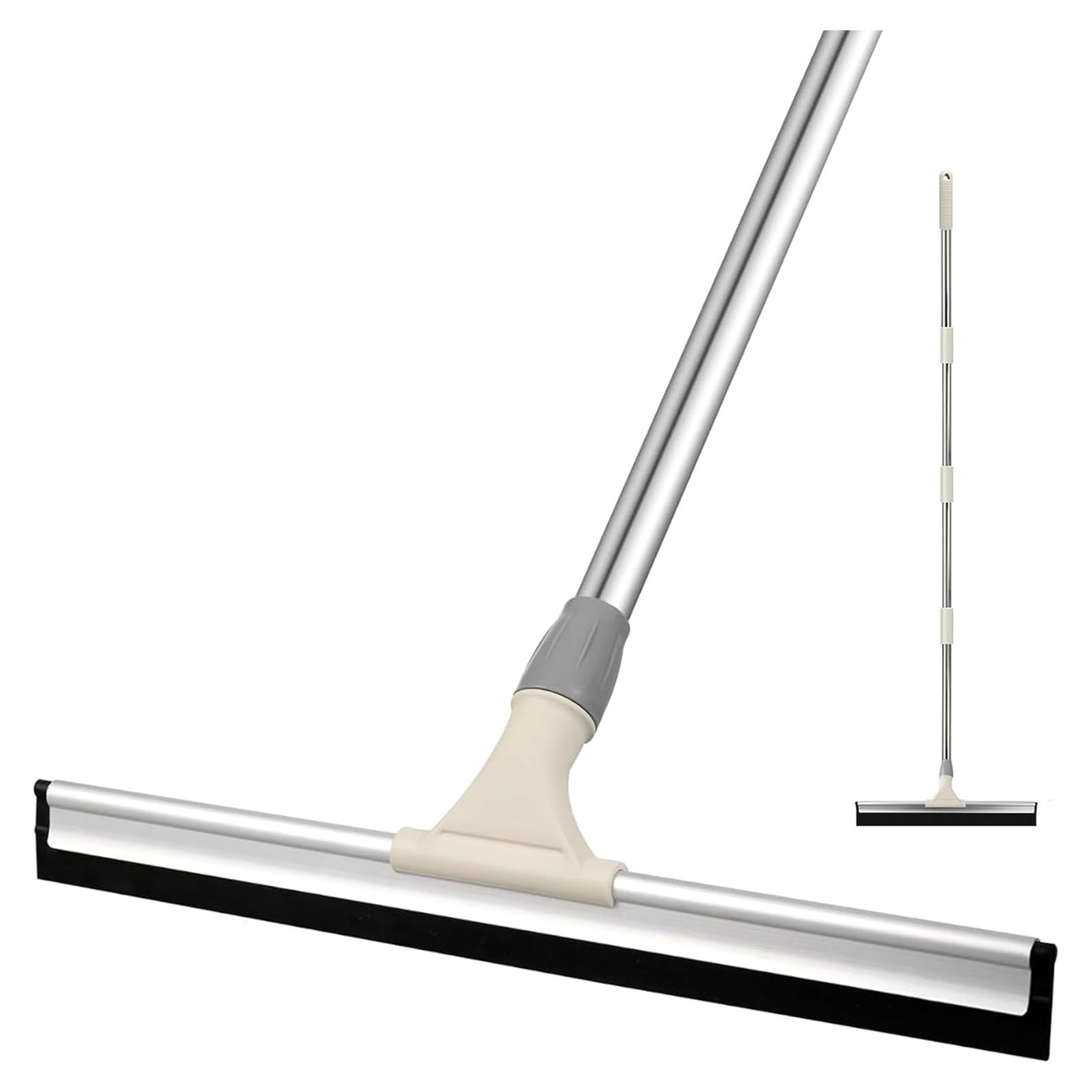 Escoba de Goma Tiumso 43 cm con Mango de Acero 152 cm