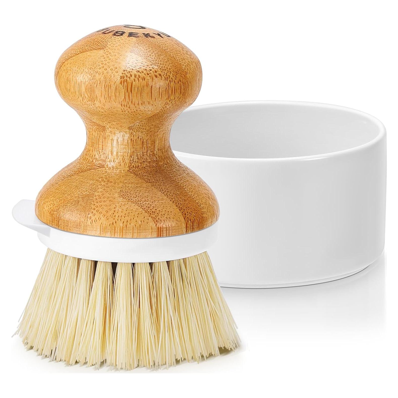 Cepillo de Cocina SUBEKYU de Bambú con Dispensador y Raspador