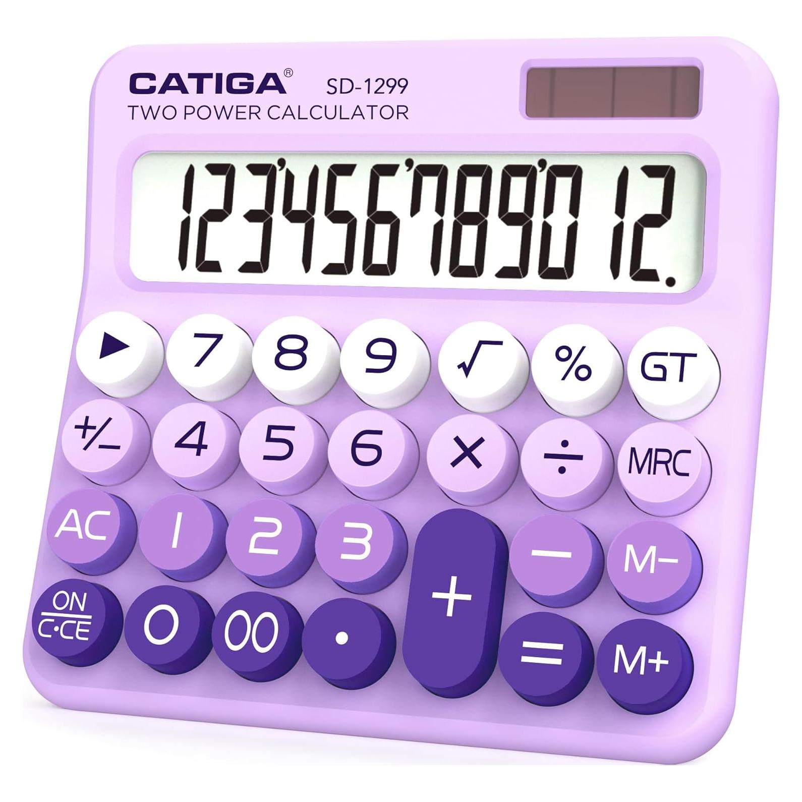 Calculadora Solar Catiga SD-1299 con Pantalla LCD 12 Dígitos