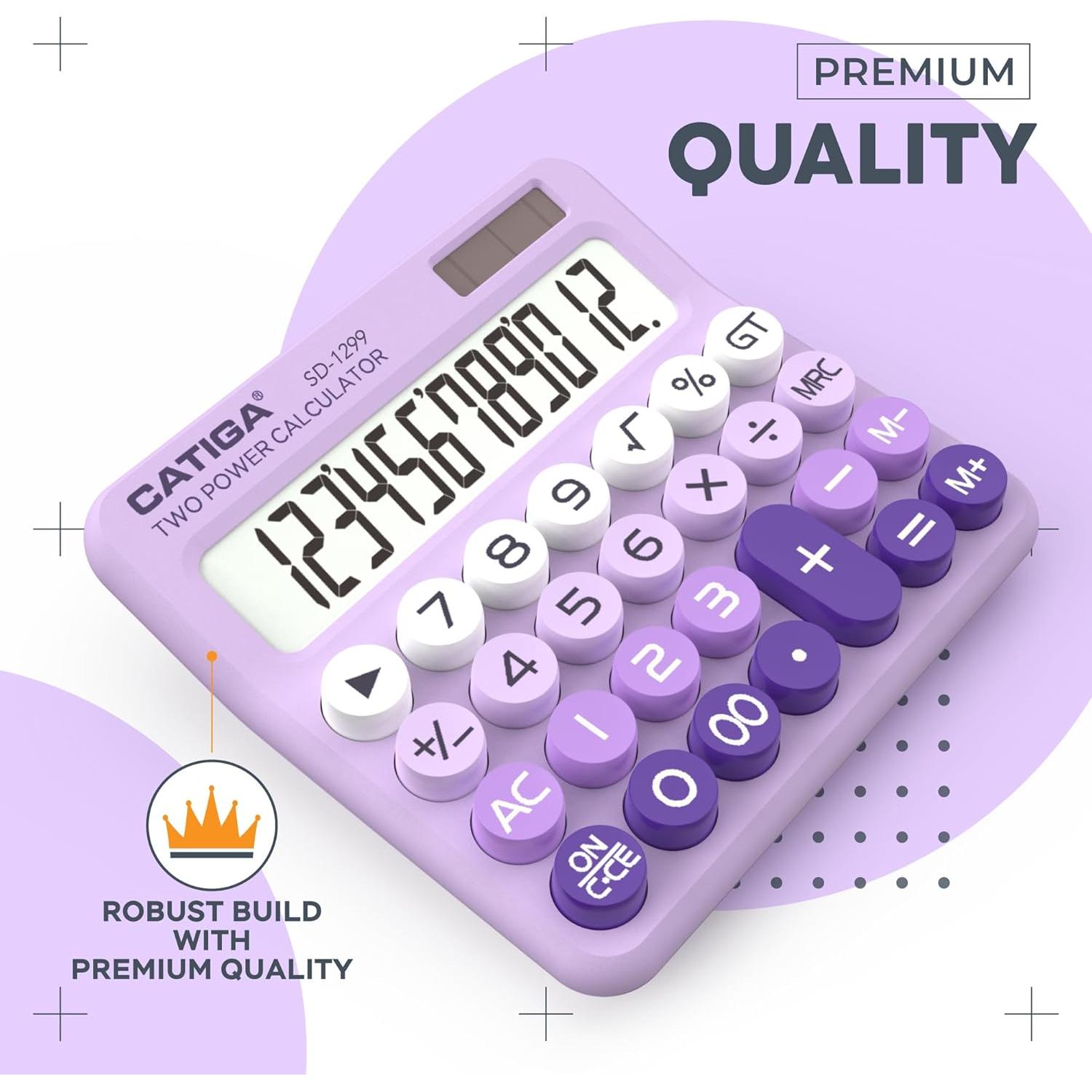 Calculadora Solar Catiga SD-1299 con Pantalla LCD 12 Dígitos