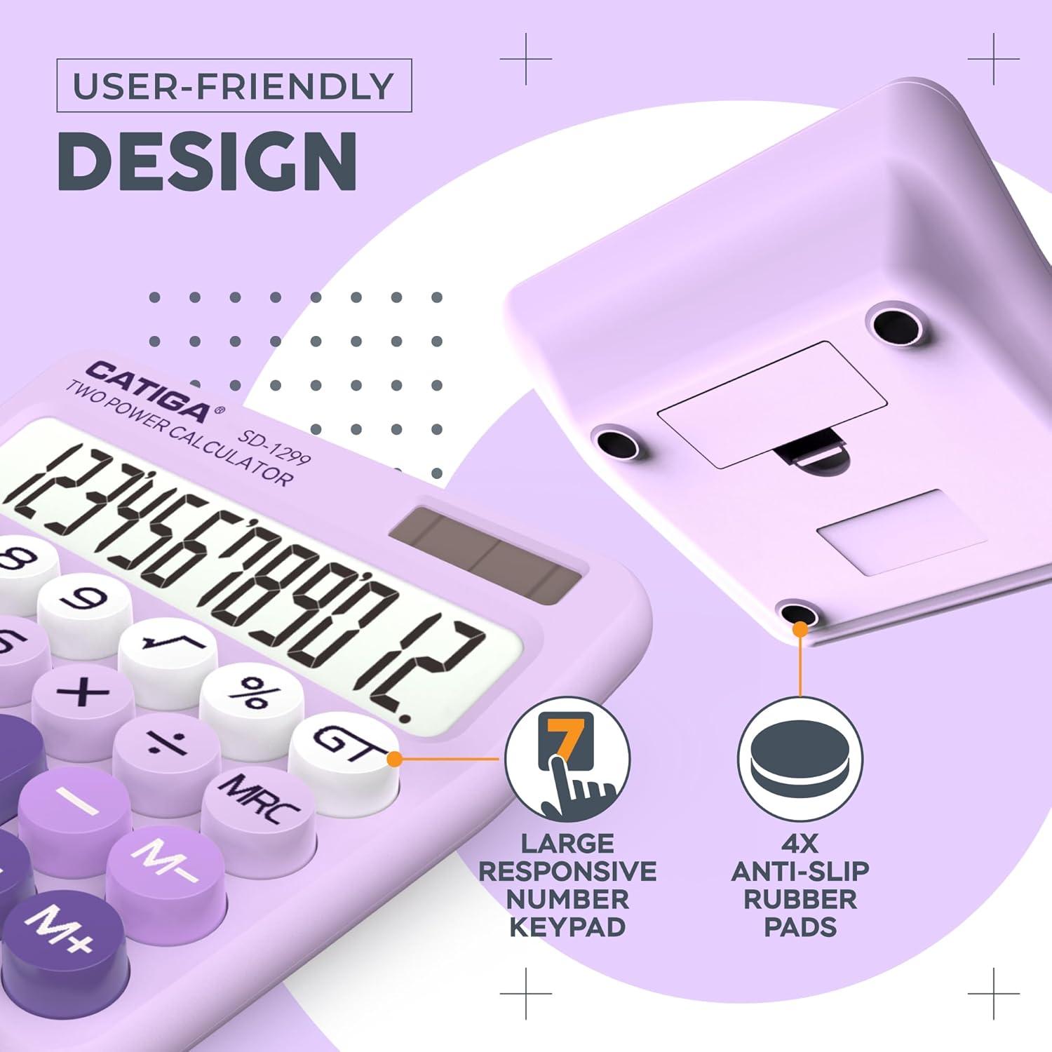 Calculadora Solar Catiga SD-1299 con Pantalla LCD 12 Dígitos