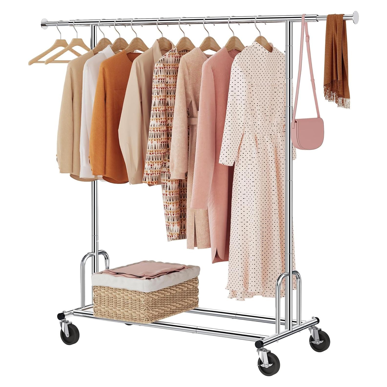 Soporte de Ropa Plegable Tajsoon Cromo Ajustable 113.4 kg