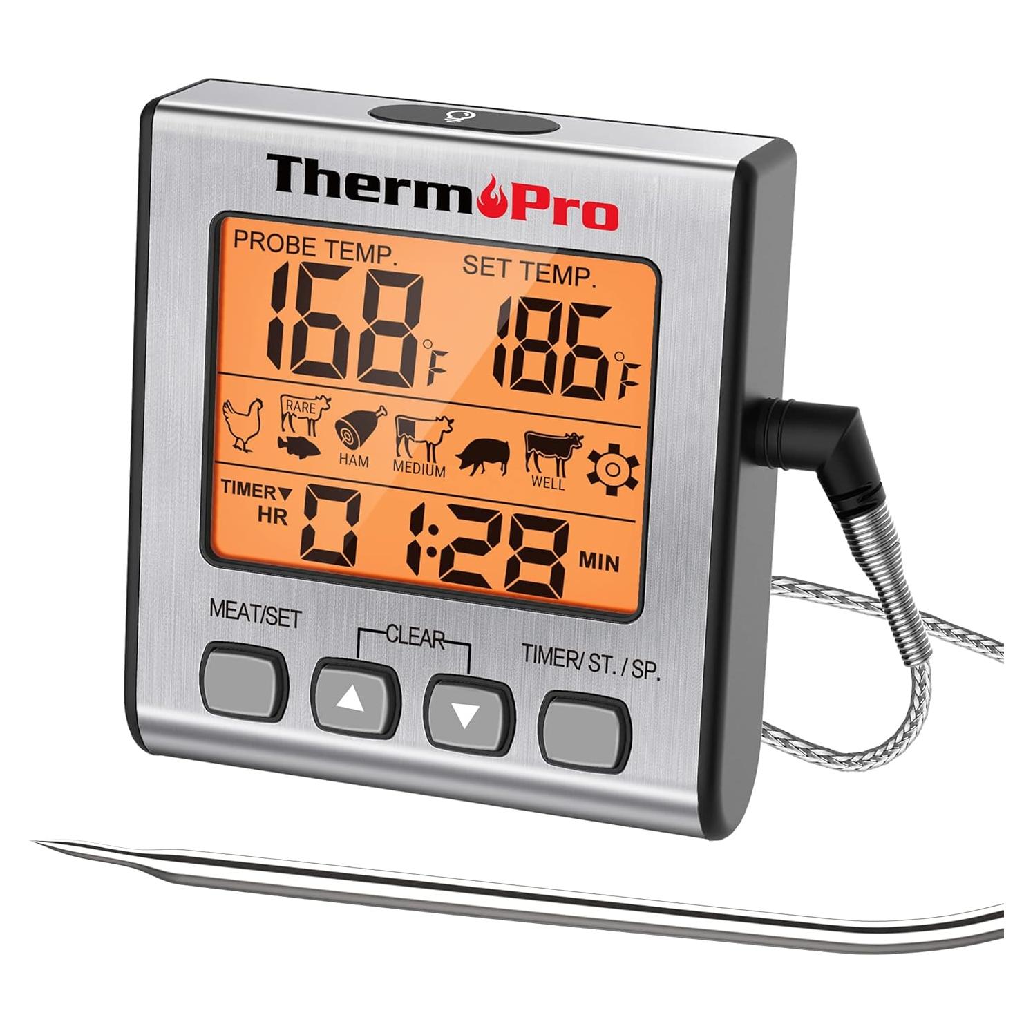 Termómetro Digital de Carne ThermoPro TP16S con Luz de Fondo
