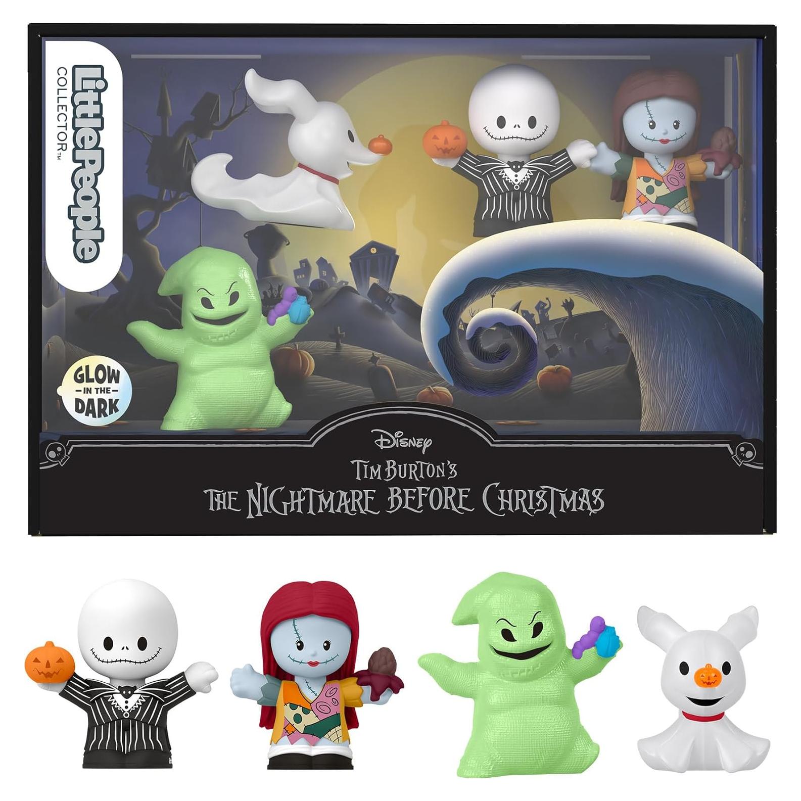 Conjunto de Figuras Little People Disney Tim Burton 4 Piezas