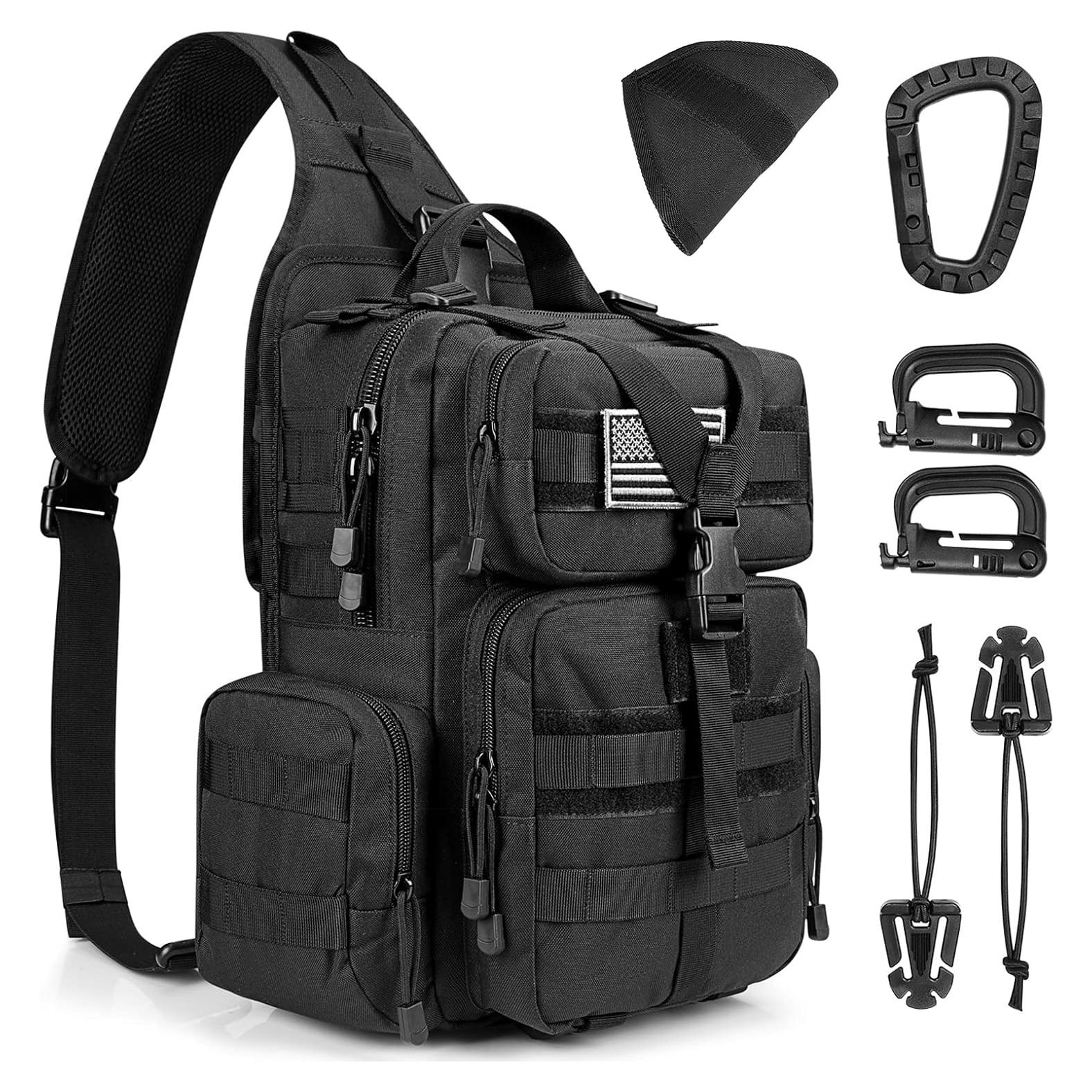 Mochila Táctica EDC G4Free Negra 20L para Senderismo y Caza