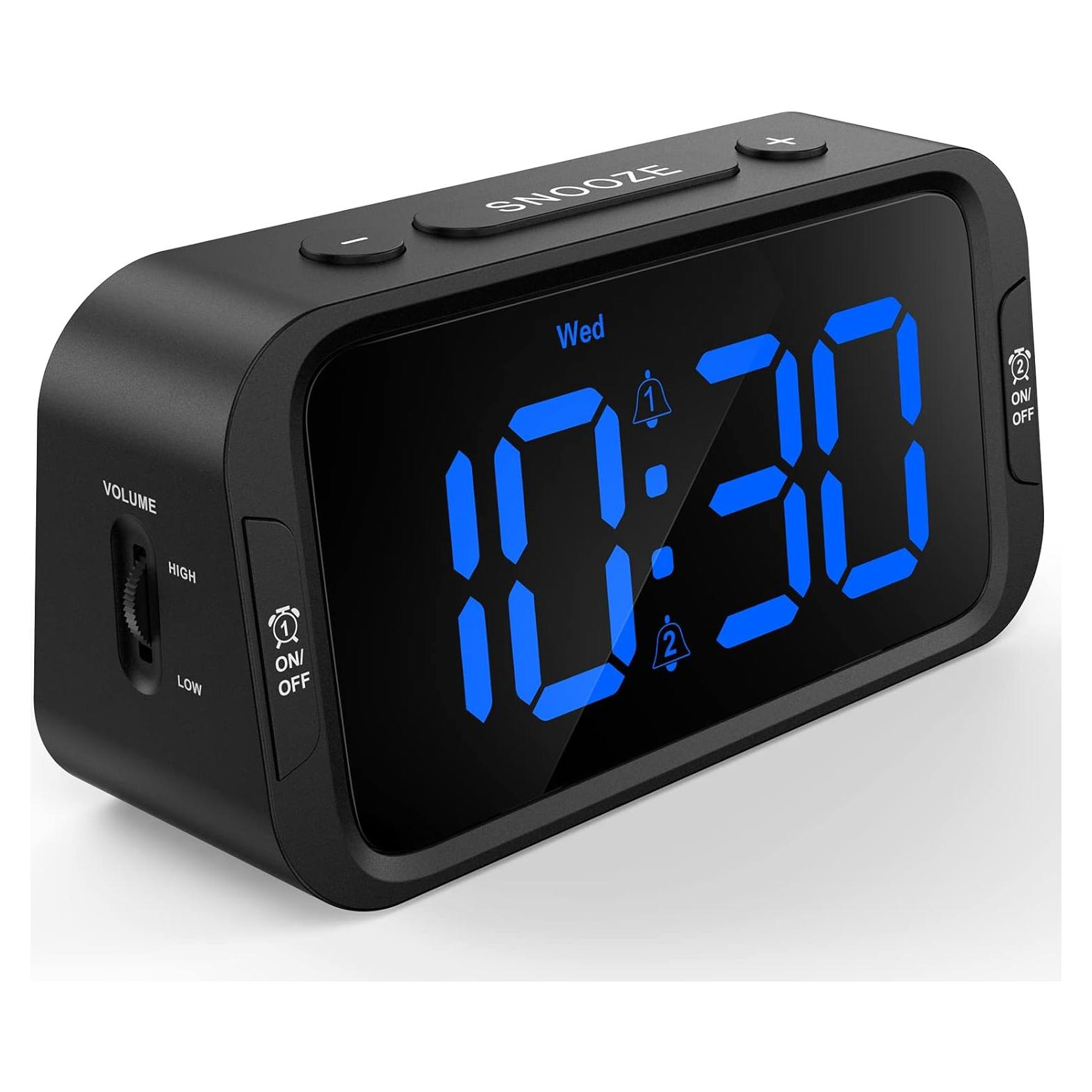Reloj Despertador Digital Odokee UE-218 Azul con Cargador USB
