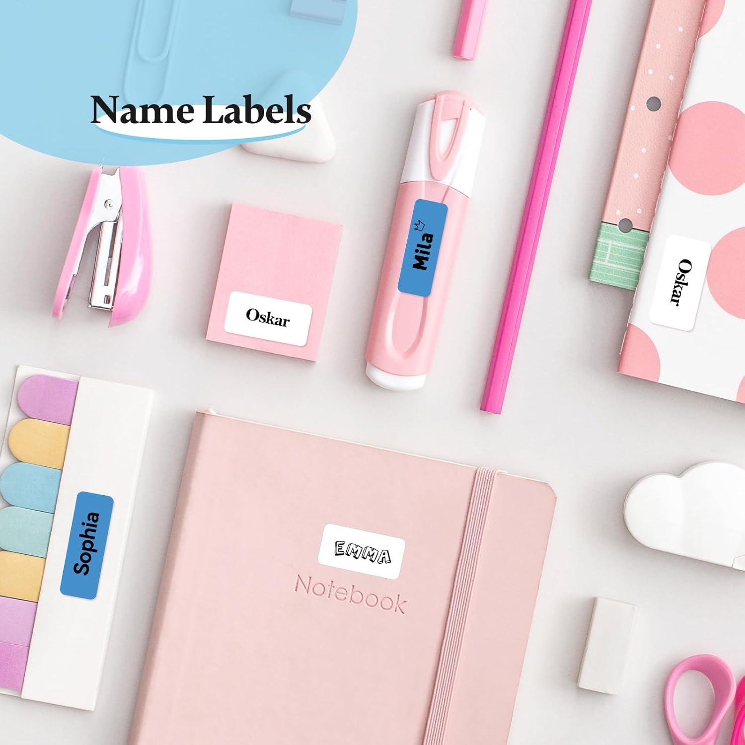 NIIMBOT Lable Maker Tape (0.47" x 1.57") Printer Sticker Paper with Self-Adhesive for D11/D110/D101 Label Maker,1 Roll of 160 (Blue)