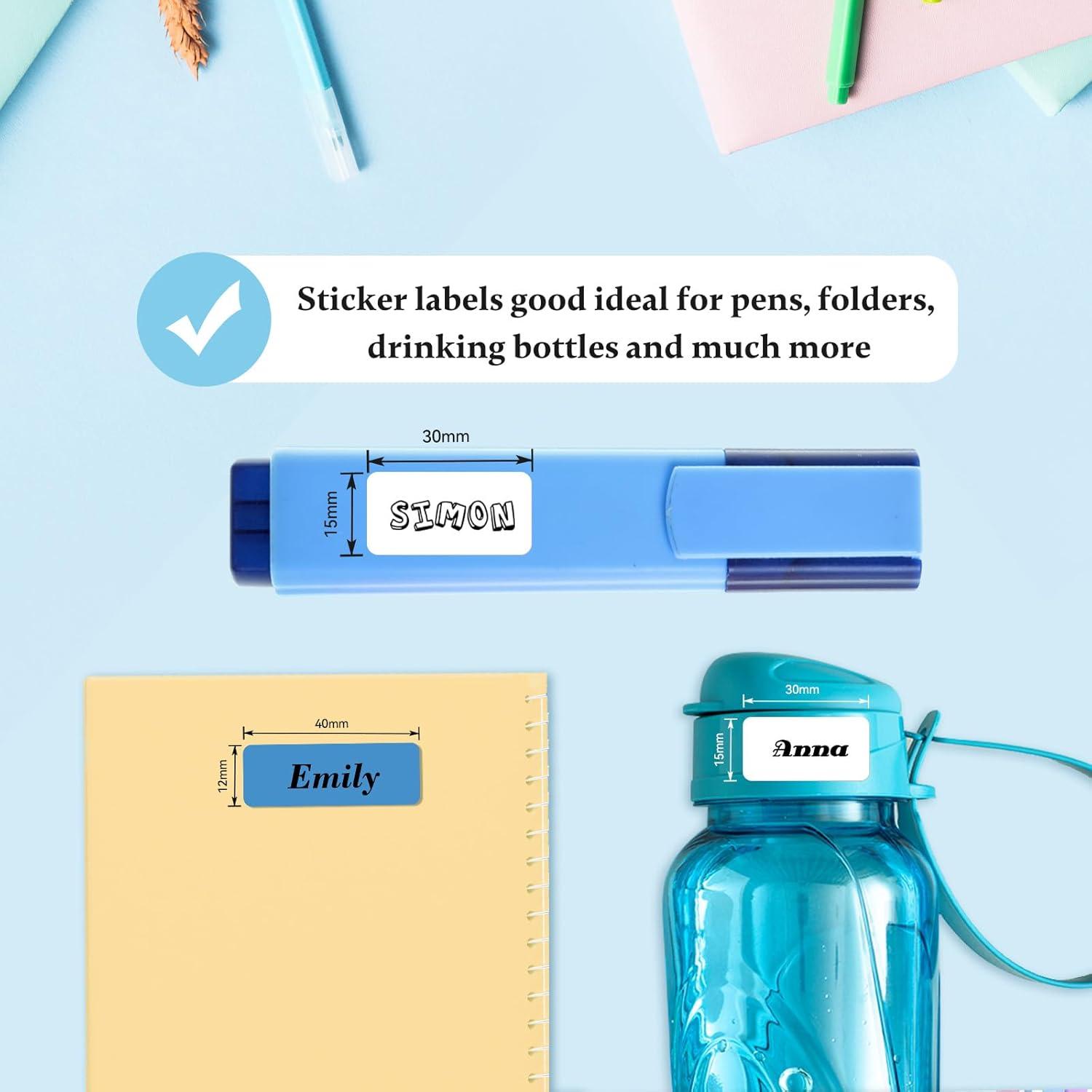 NIIMBOT Lable Maker Tape (0.47" x 1.57") Printer Sticker Paper with Self-Adhesive for D11/D110/D101 Label Maker,1 Roll of 160 (Blue)