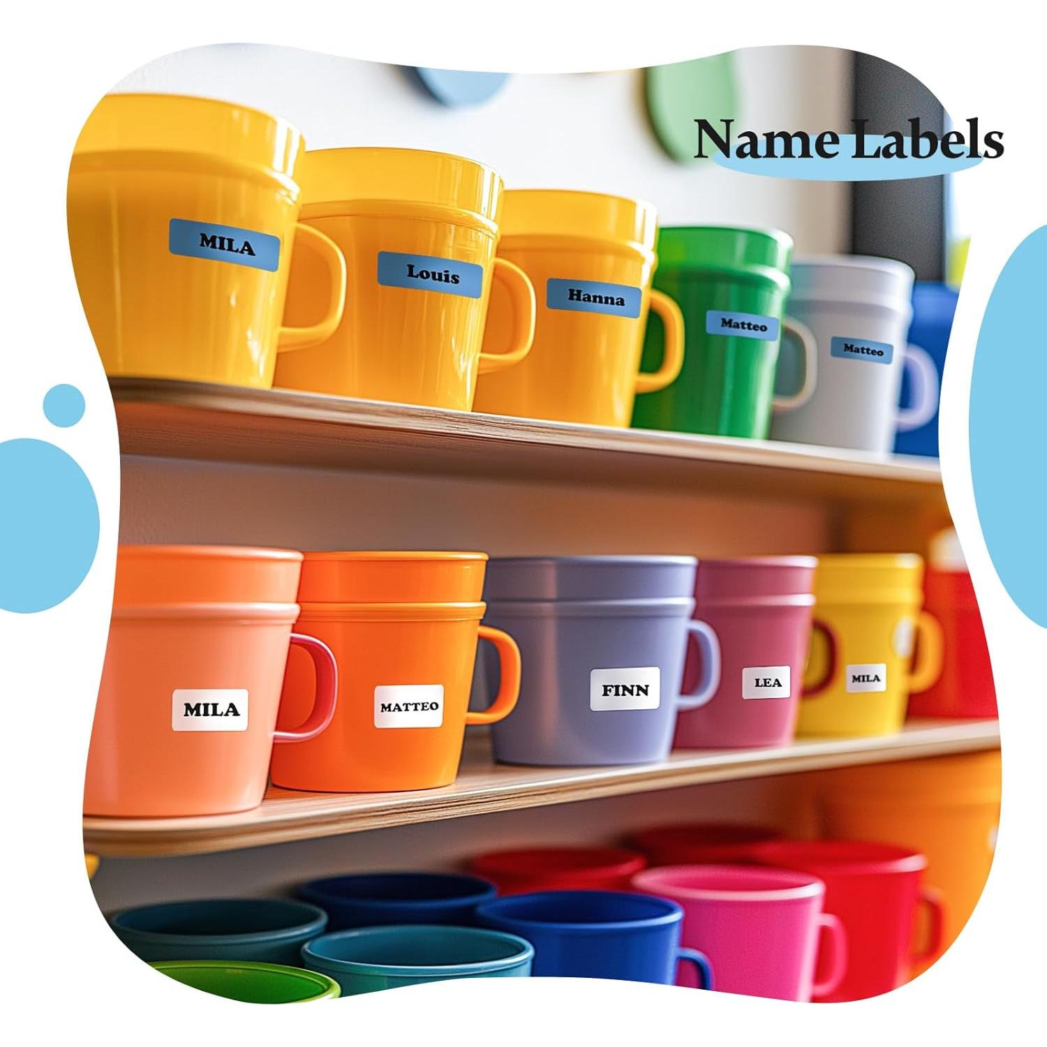 NIIMBOT Lable Maker Tape (0.47" x 1.57") Printer Sticker Paper with Self-Adhesive for D11/D110/D101 Label Maker,1 Roll of 160 (Blue)