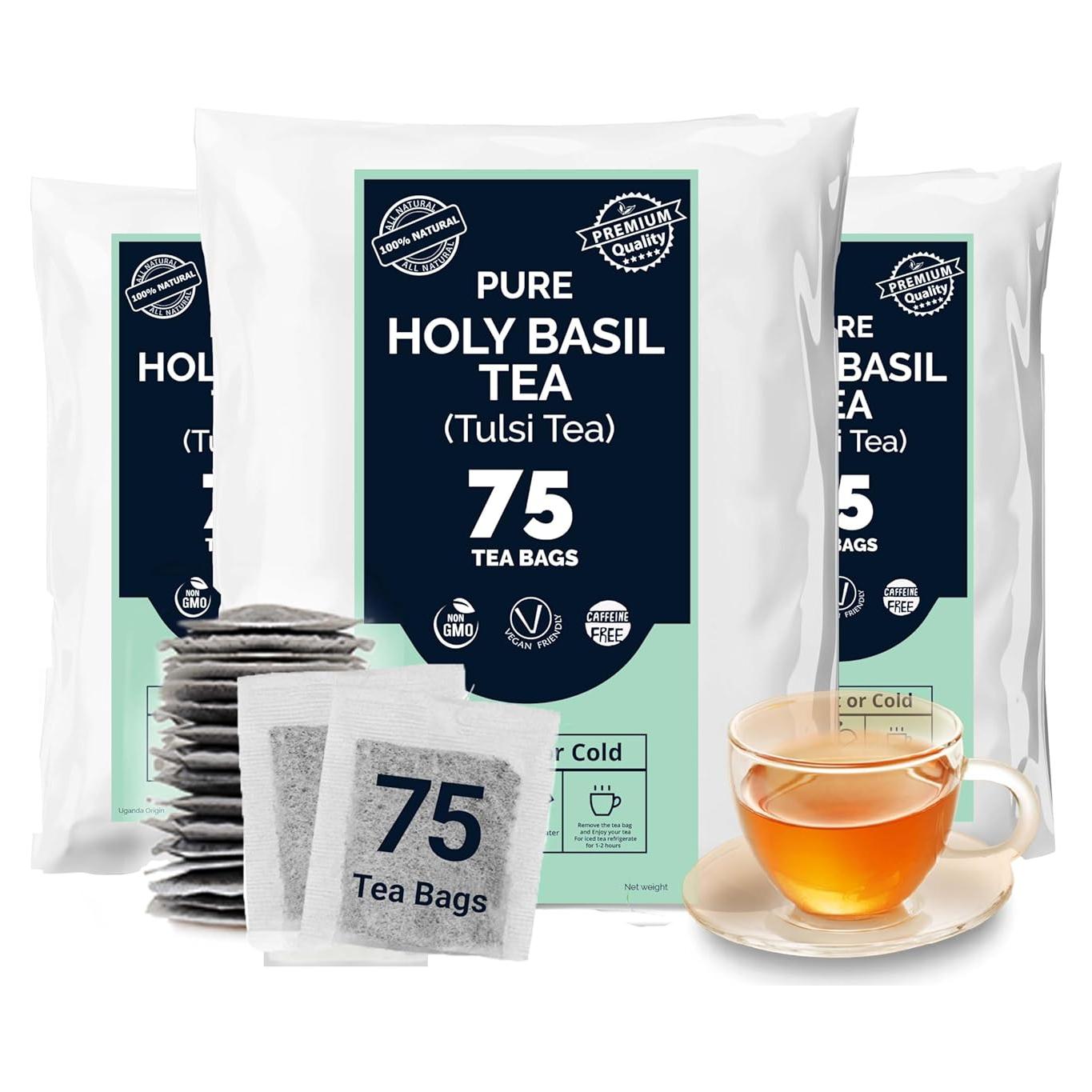 Bolsitas de Té de Albahaca Sagrada Akshit - 75 Unidades