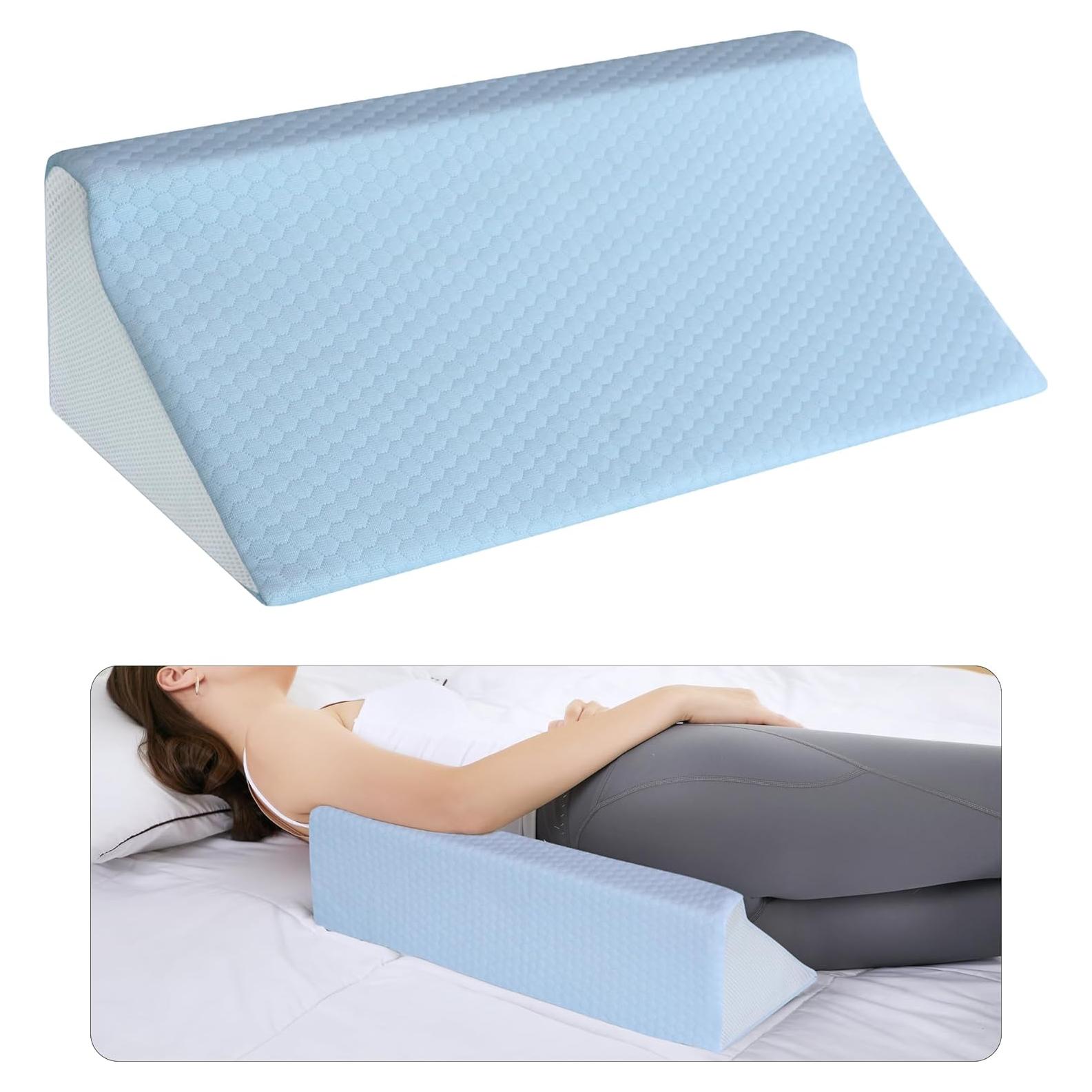 Cojín en cuña Touchutopia de espuma viscoelástica azul 50.8 cm
