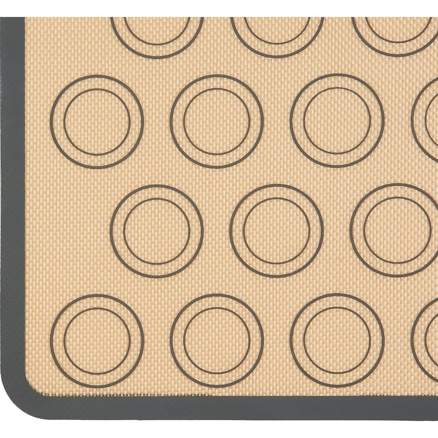 Alfombrilla de Silicona Antiadherente Amazon Basics para Macarons - Paquete de 2