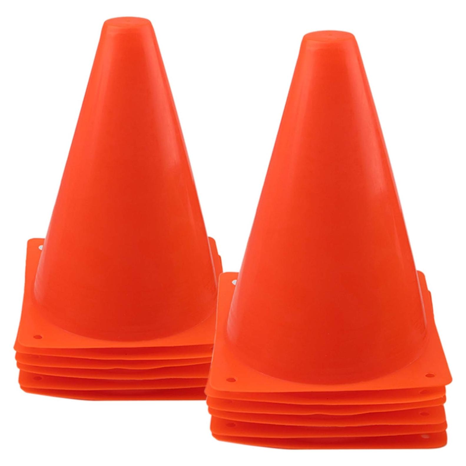 Conos de Tráfico de Plástico Mirepty 17.78 cm Naranja Set de 12