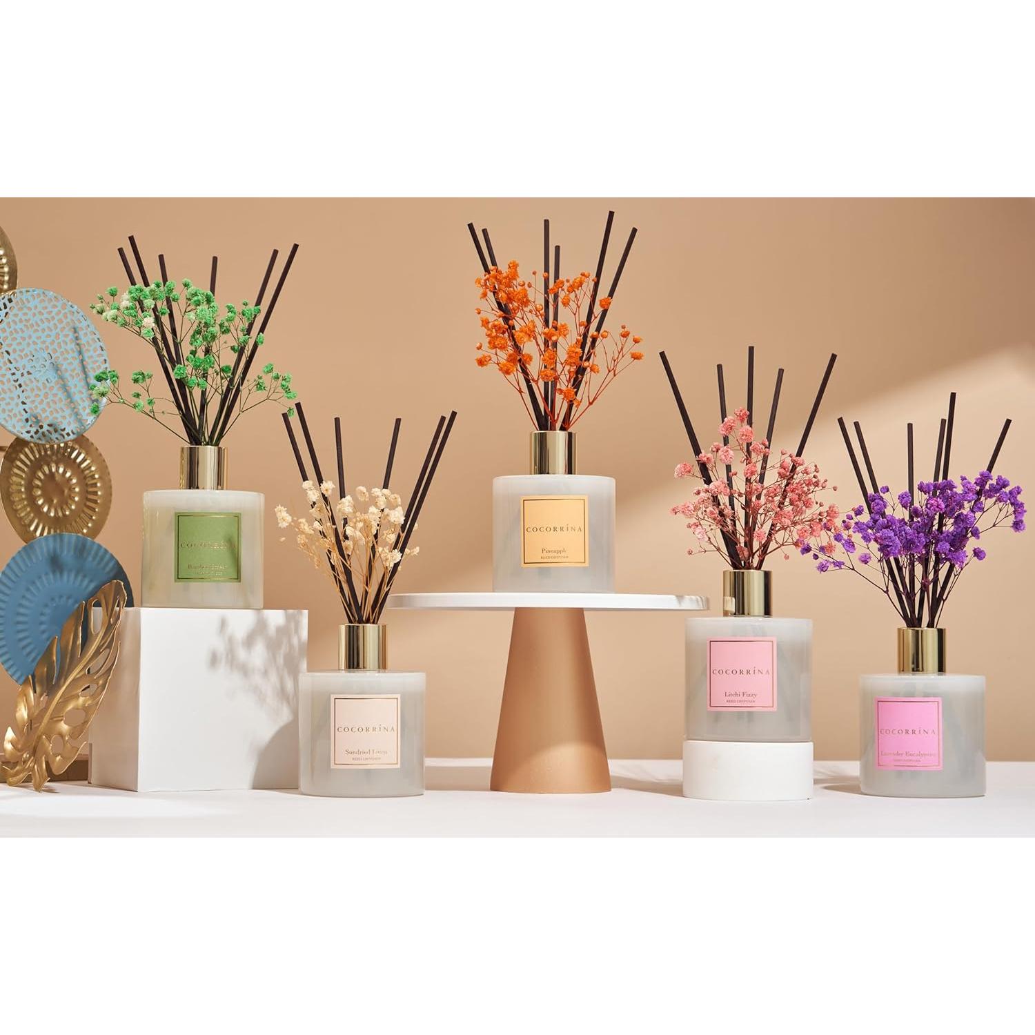 Difusor Aromático Cocorrína Bamboo Stream 198 ml con 8 Varillas