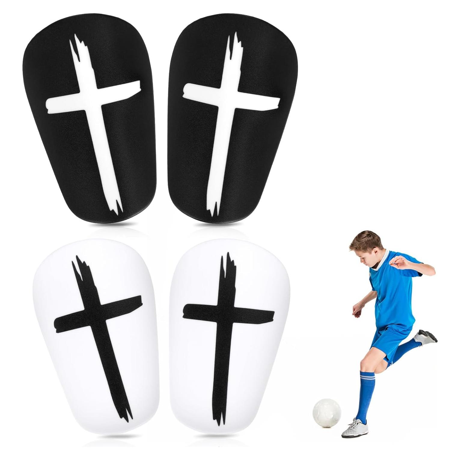 2 Pares de Espinilleras de Fútbol NQEUEPN Mini 8x5 cm