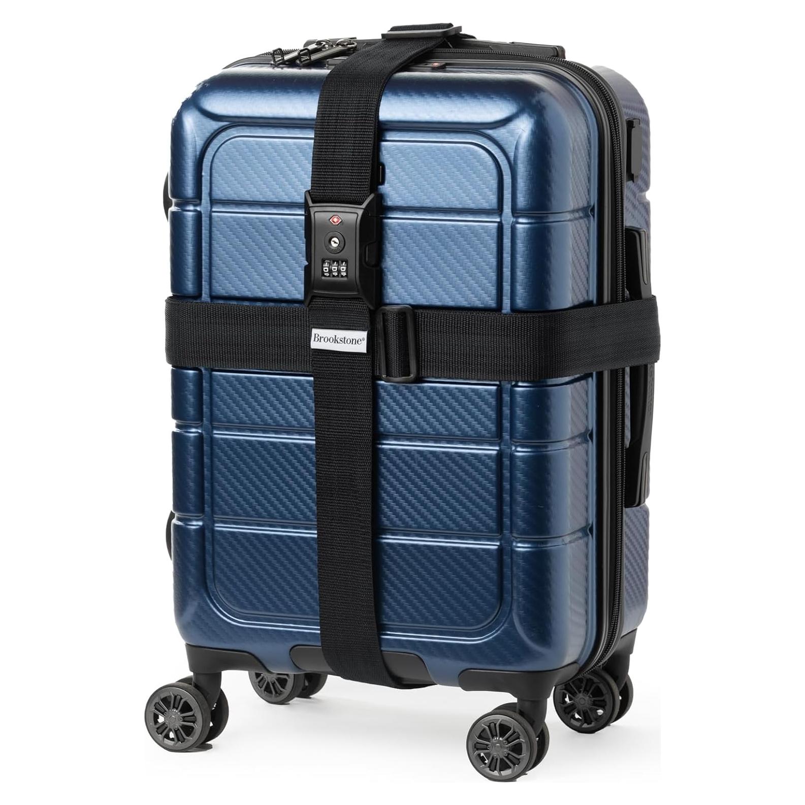 Correa de Equipaje Brookstone 2-en-1 con Candado TSA Negro