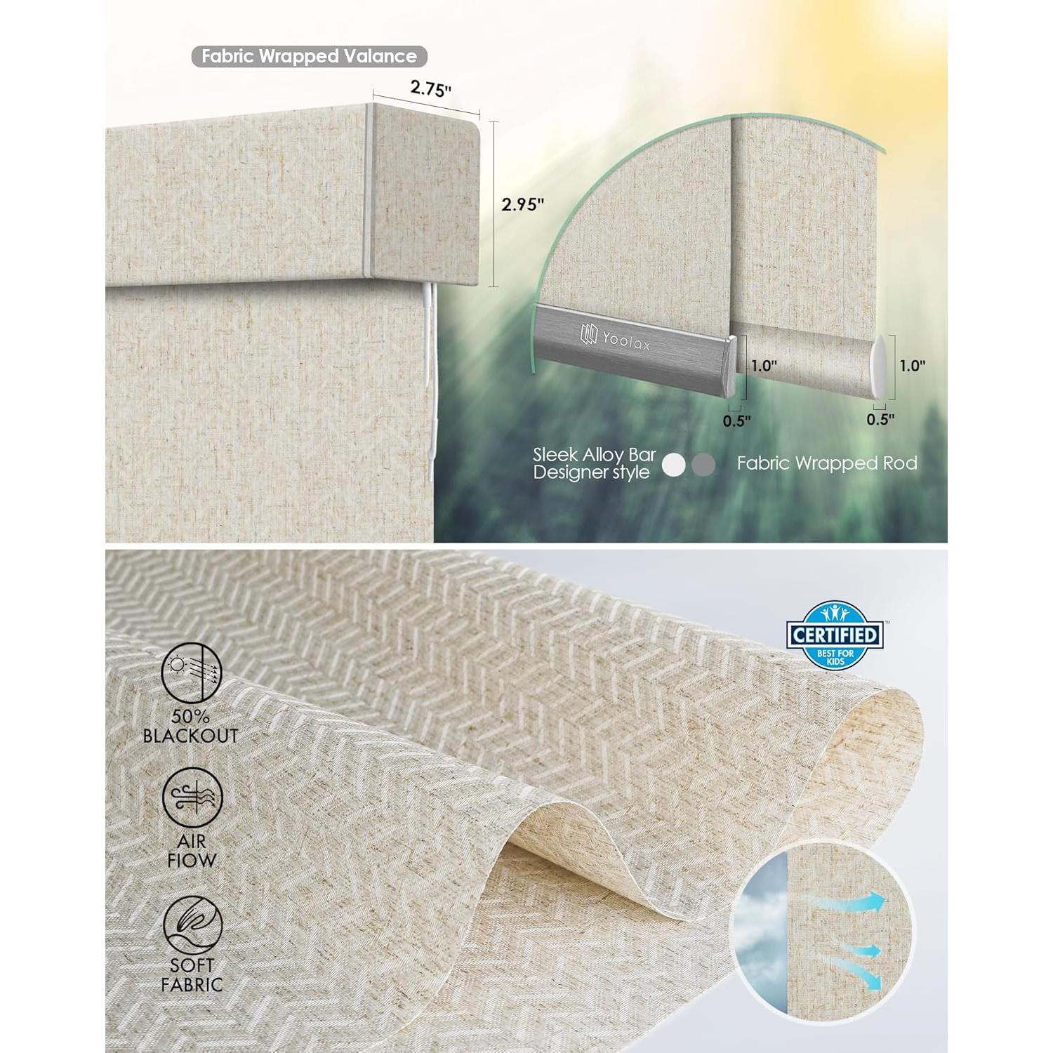 Cortinas Motorizadas Yoolax 152x152 cm Filtrantes Luz Selva