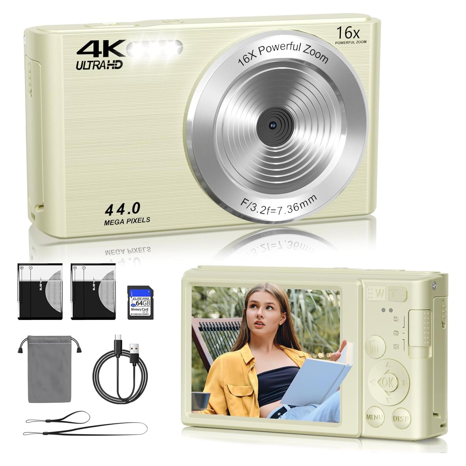 Cámara Digital Compacta SMARTKLIK 44MP FHD 4K para Niños