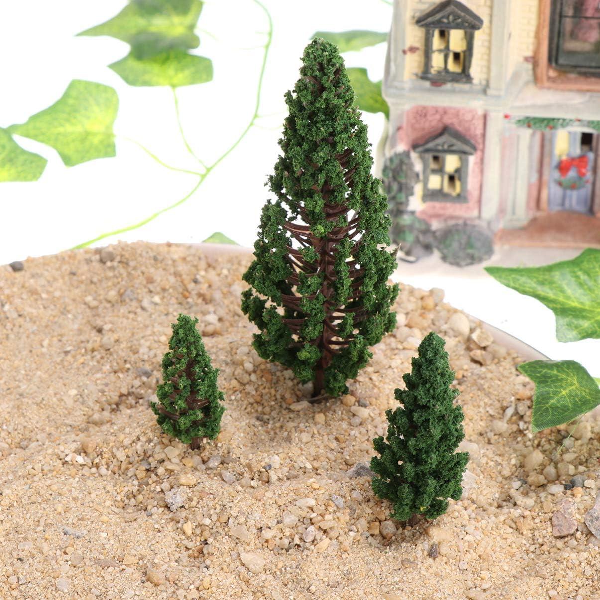 10 Piezas Árboles de Pino Miniatura Gatuida 13cm para Diorama