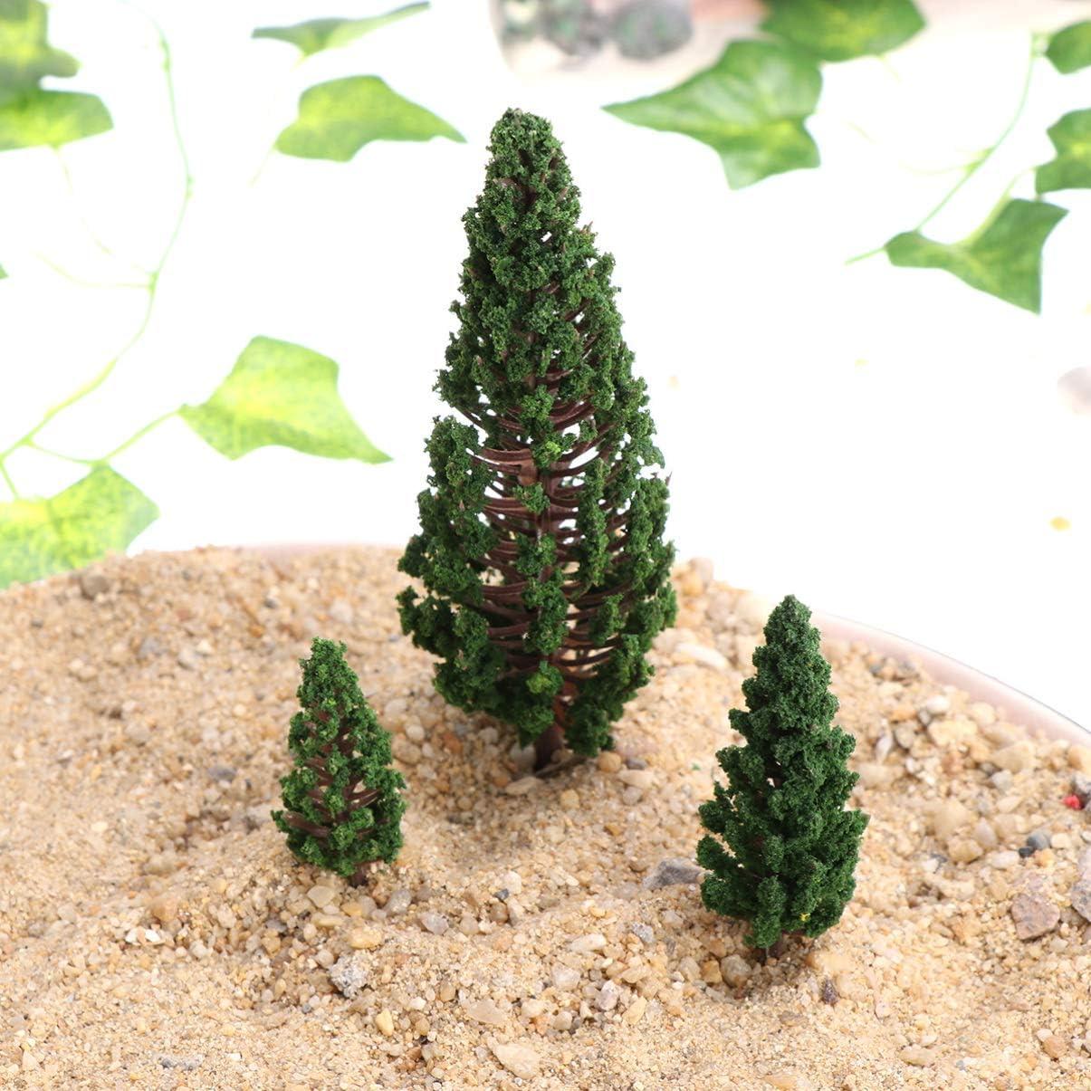 10 Piezas Árboles de Pino Miniatura Gatuida 13cm para Diorama