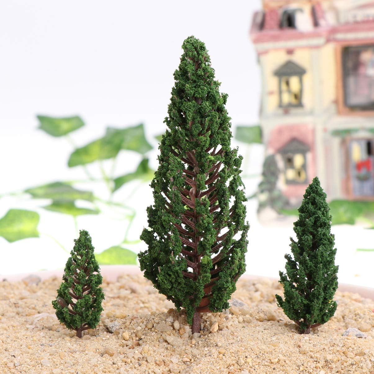 10 Piezas Árboles de Pino Miniatura Gatuida 13cm para Diorama