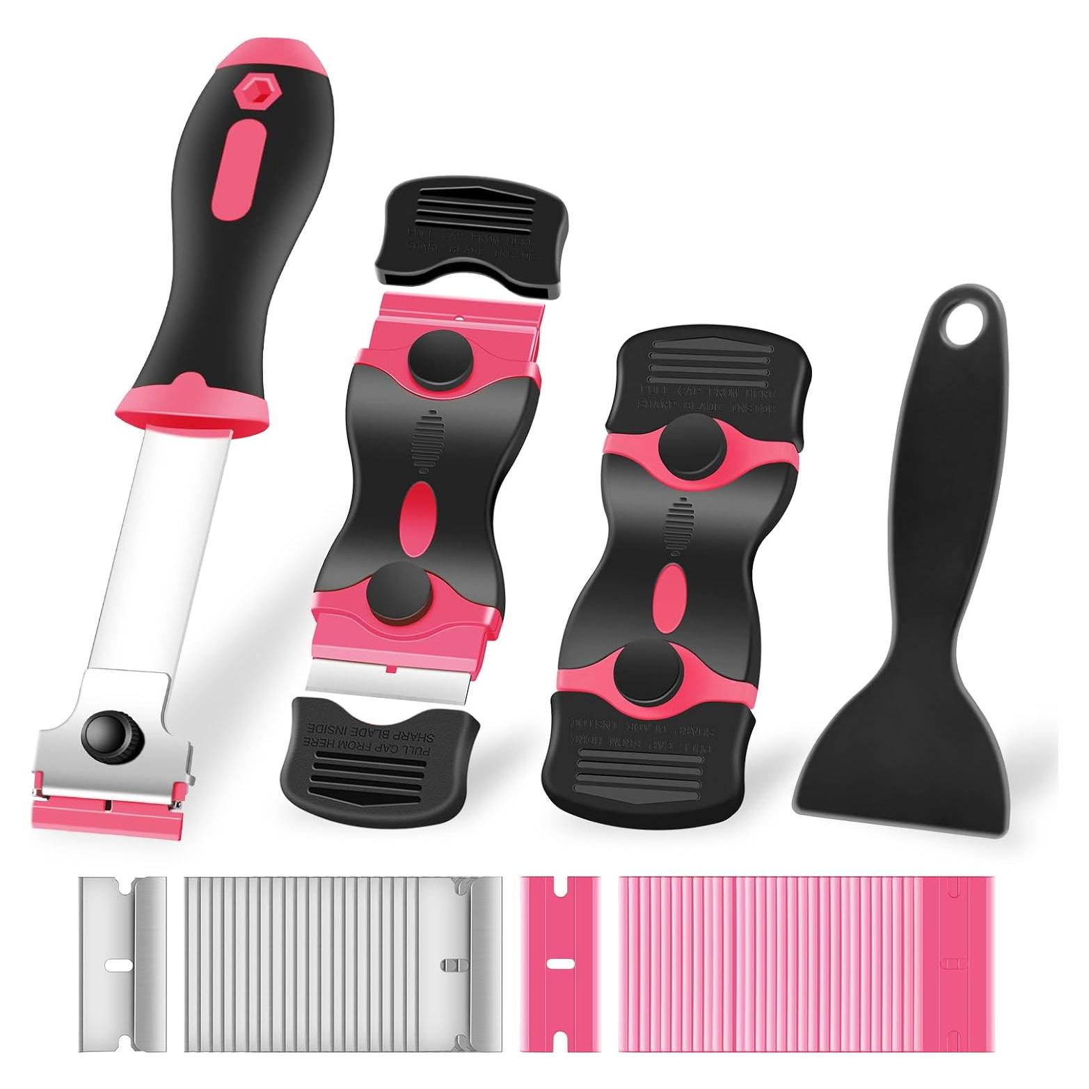 Conjunto de 4 Raspadores de Cuchilla NECAMOCU con 50 Cuchillas